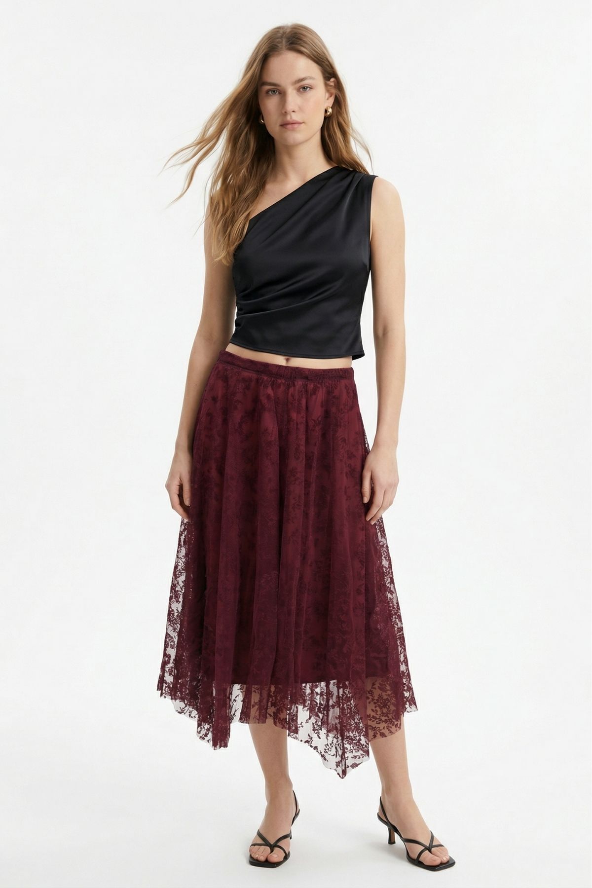 Mürdüm Flok Desen Etek 8455A - RAYS (1)