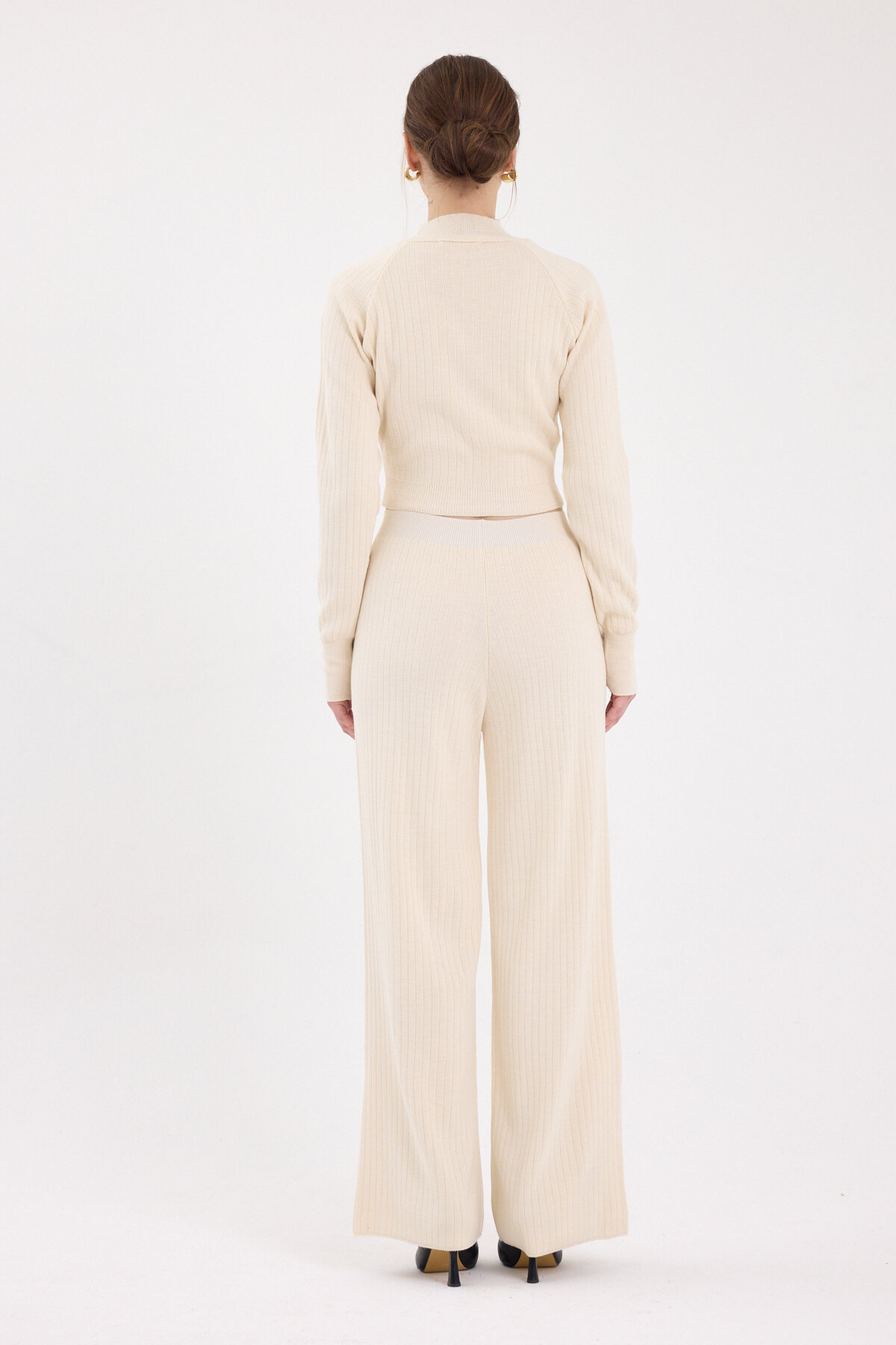 Natural Çiçek Detaylı Triko Alt Üst Takım 7075 - 5