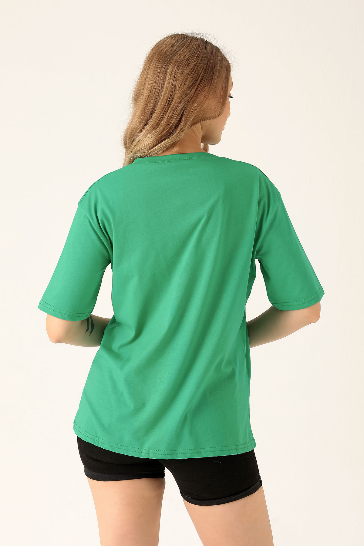 New York Jets Yazılı Tişört - 1544 Benetton Yeşili - 3