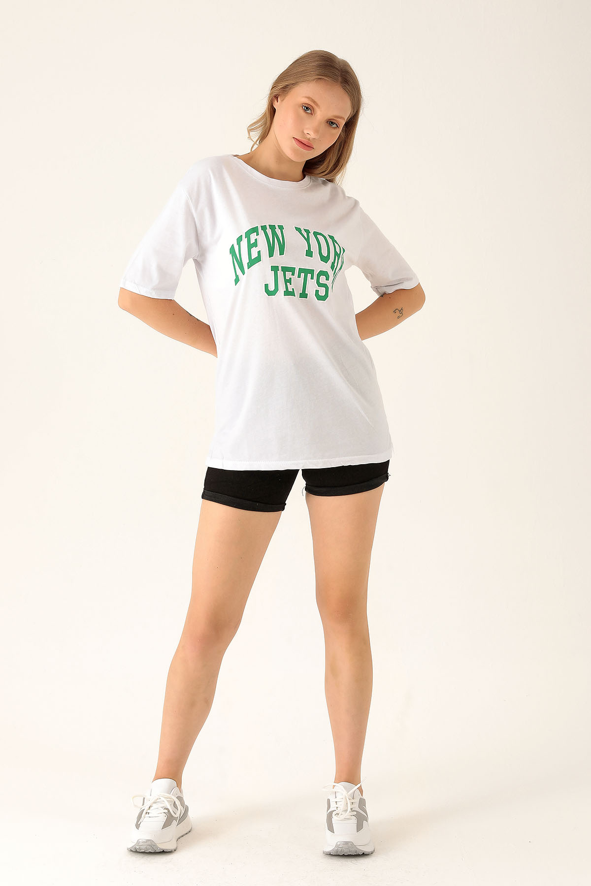 New York Jets Yazılı Tişört - 1544 Beyaz - 5