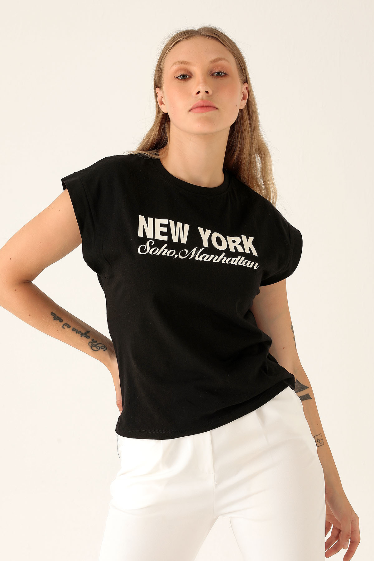 New York Tişört - 9457 Siyah 