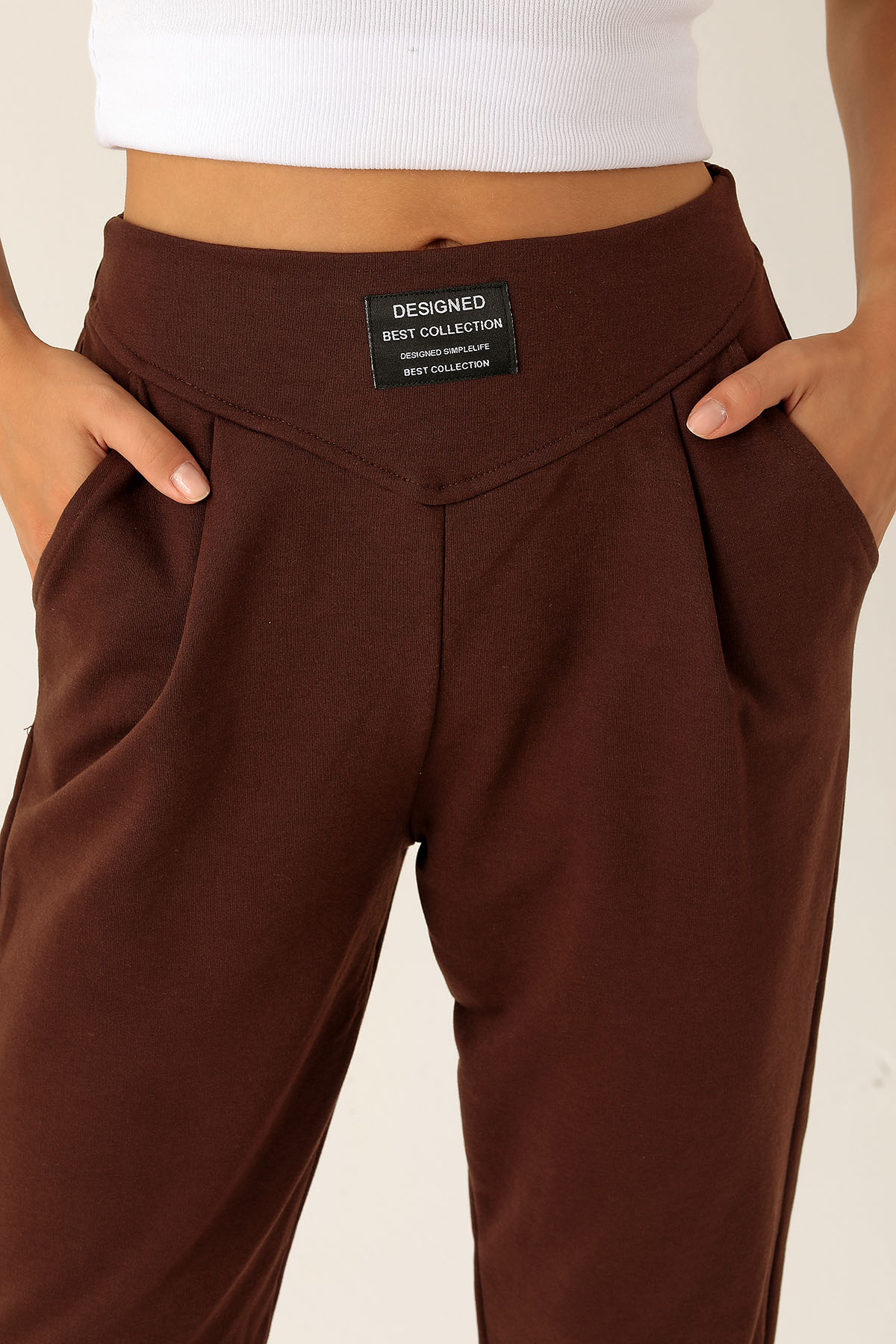 Önü Arma Detay Eşofman - 23374 Acı Kahve - 6