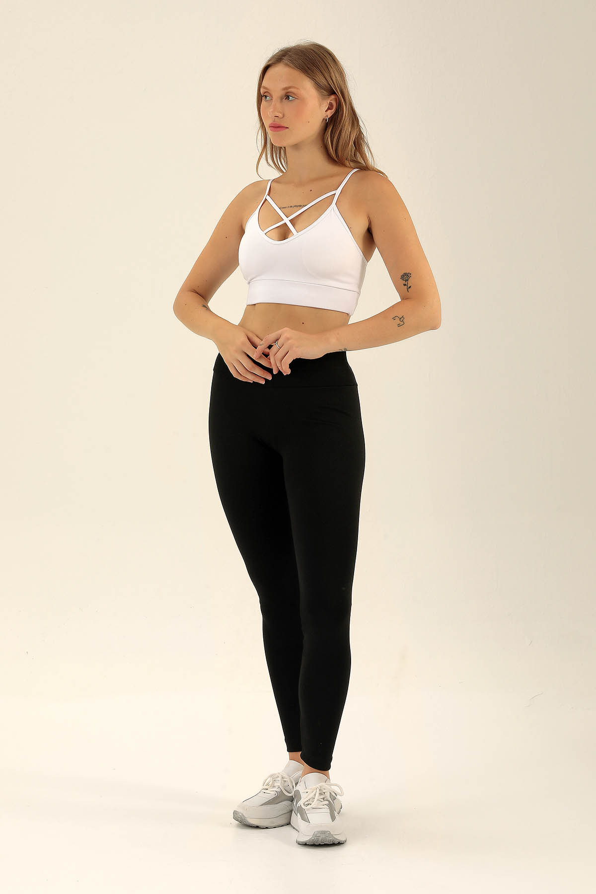 Önü Çapraz Askılı Büstiyer - 9022-1 Beyaz - 4