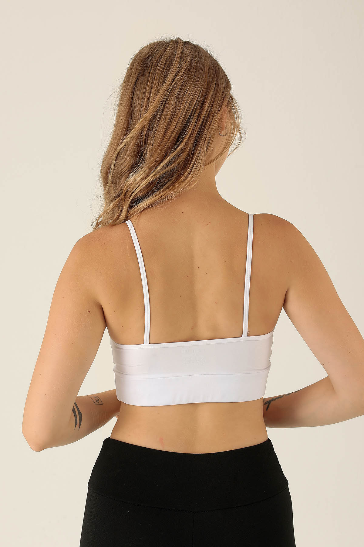 Önü Çapraz Askılı Büstiyer - 9022-1 Beyaz - 5