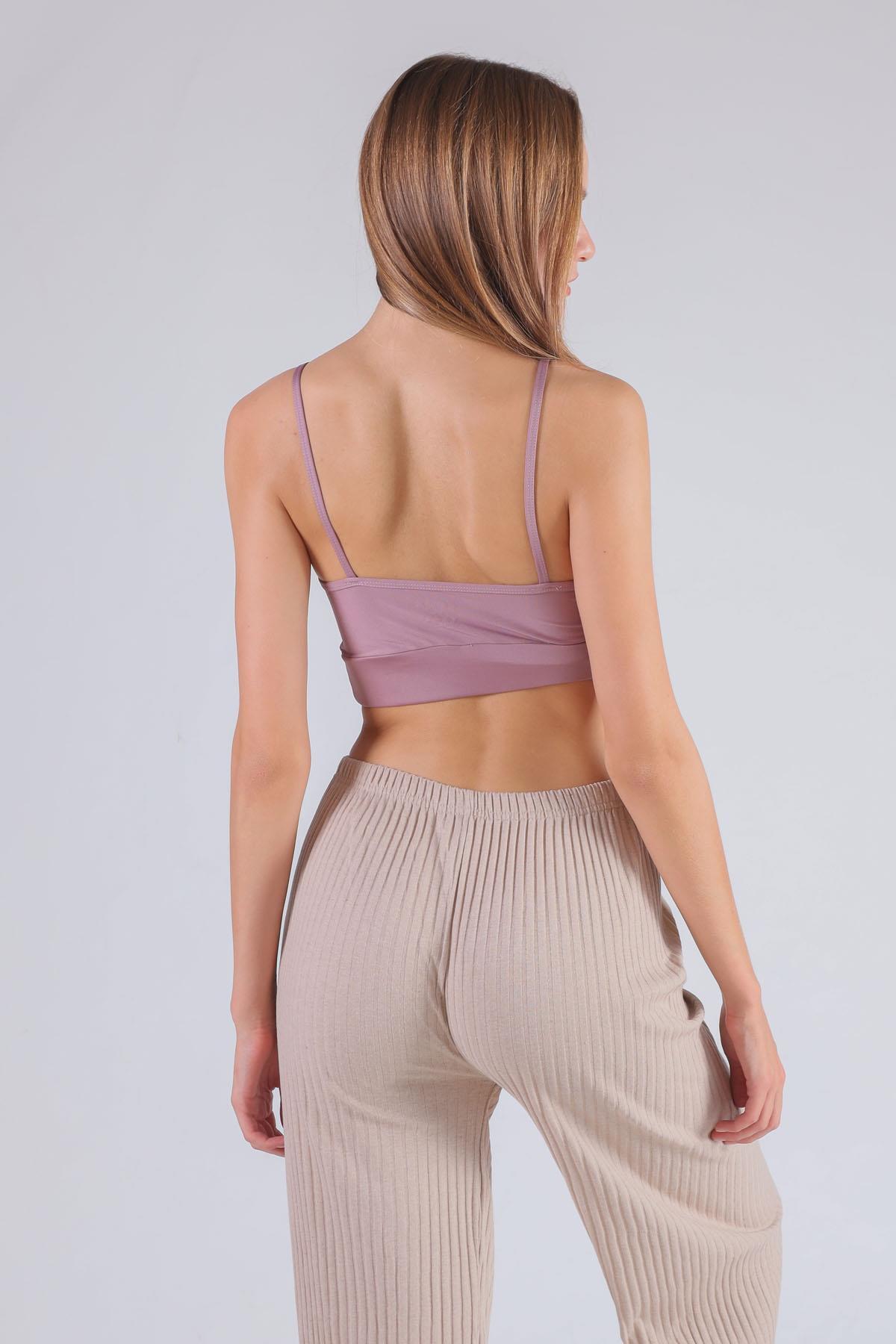 Önü Çapraz Askılı Büstiyer - 9022-1 Gül Kurusu - 3