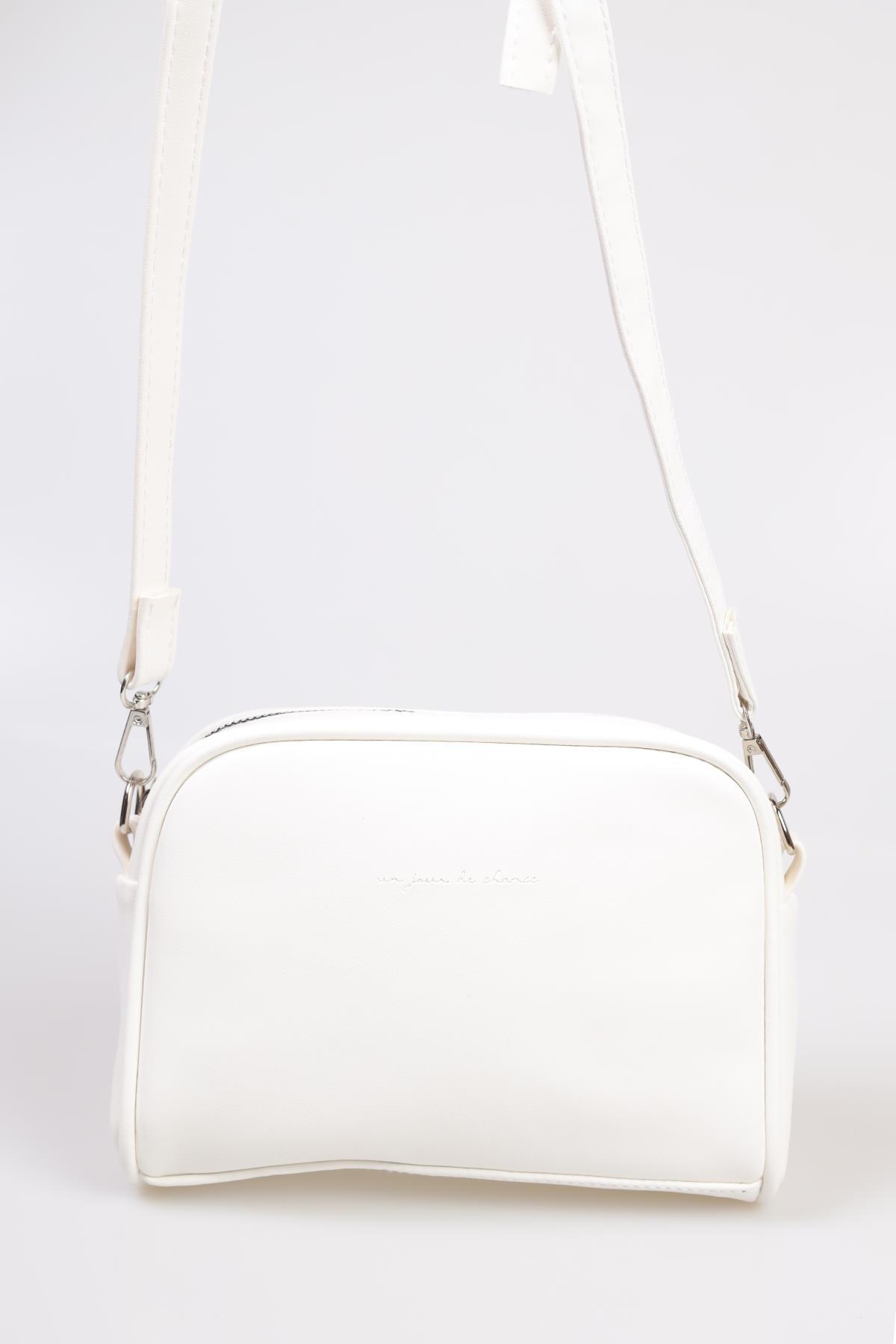 Oval Çapraz Çanta - 9049 Beyaz - 1