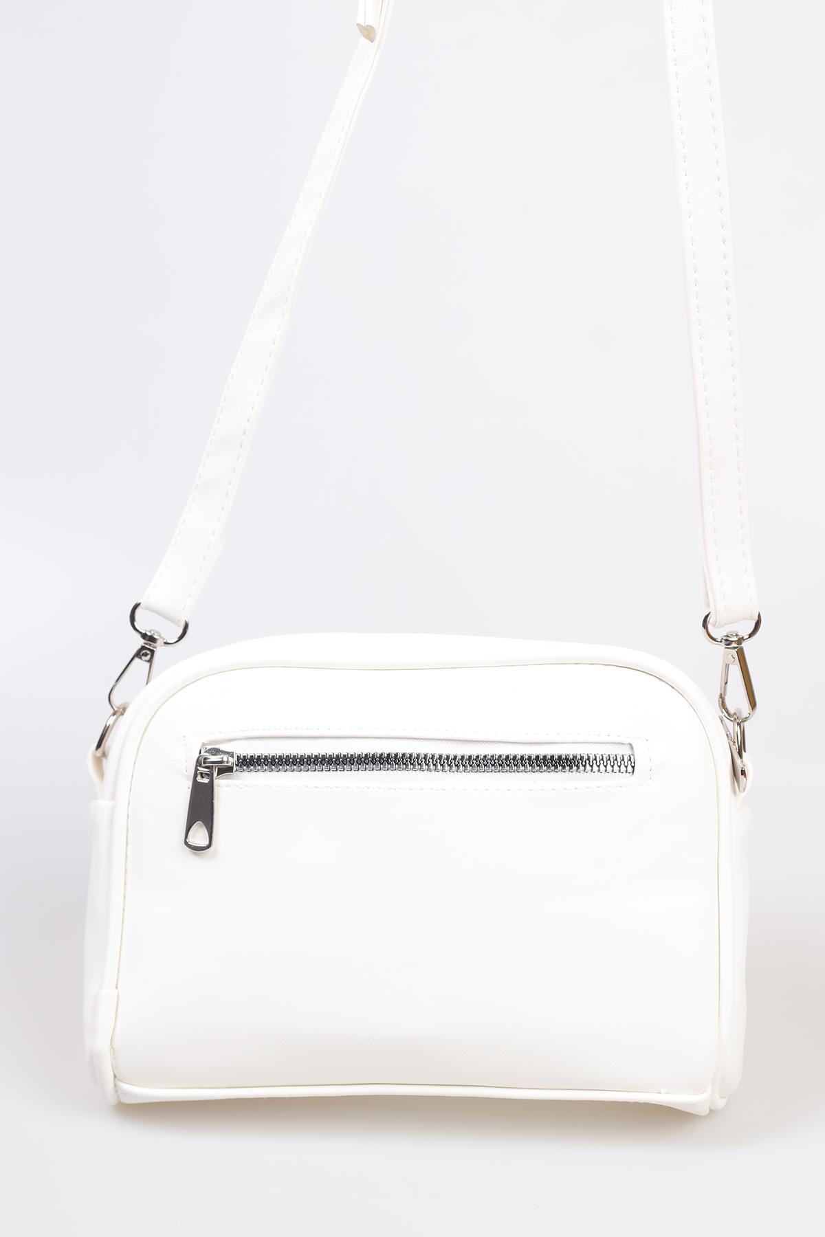 Oval Çapraz Çanta - 9049 Beyaz - 2