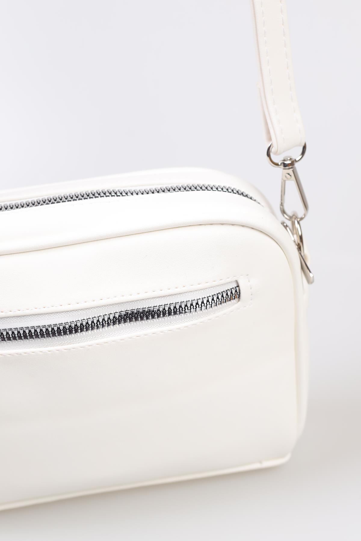 Oval Çapraz Çanta - 9049 Beyaz - 3