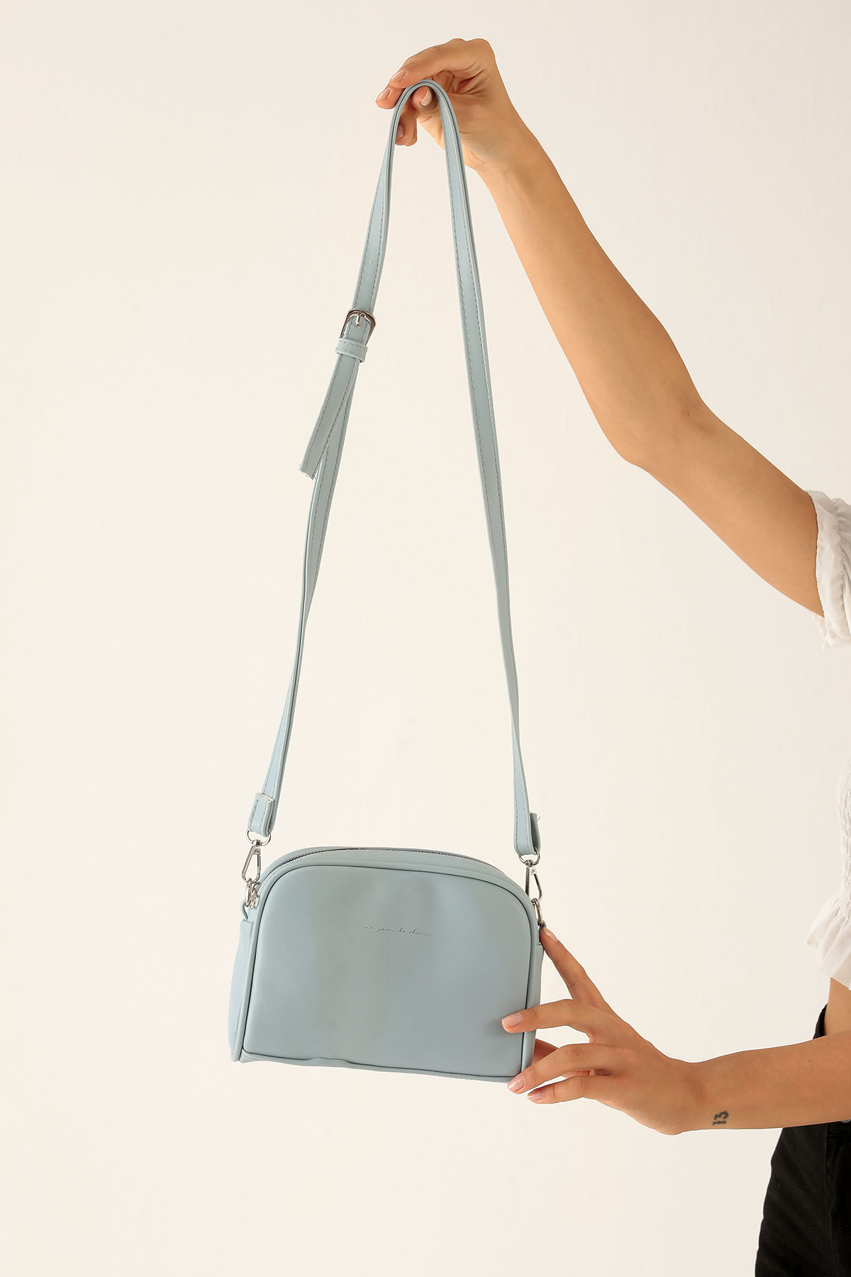 Oval Çapraz Çanta - 9049 Mavi - 4