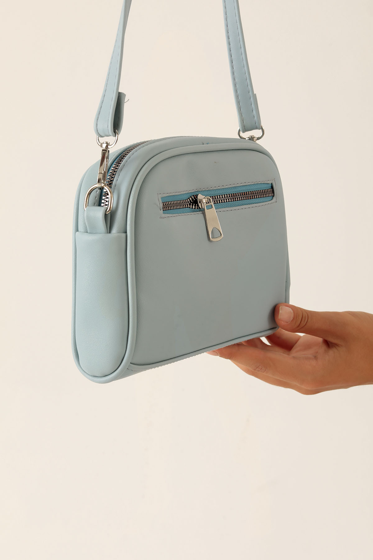 Oval Çapraz Çanta - 9049 Mavi - 6