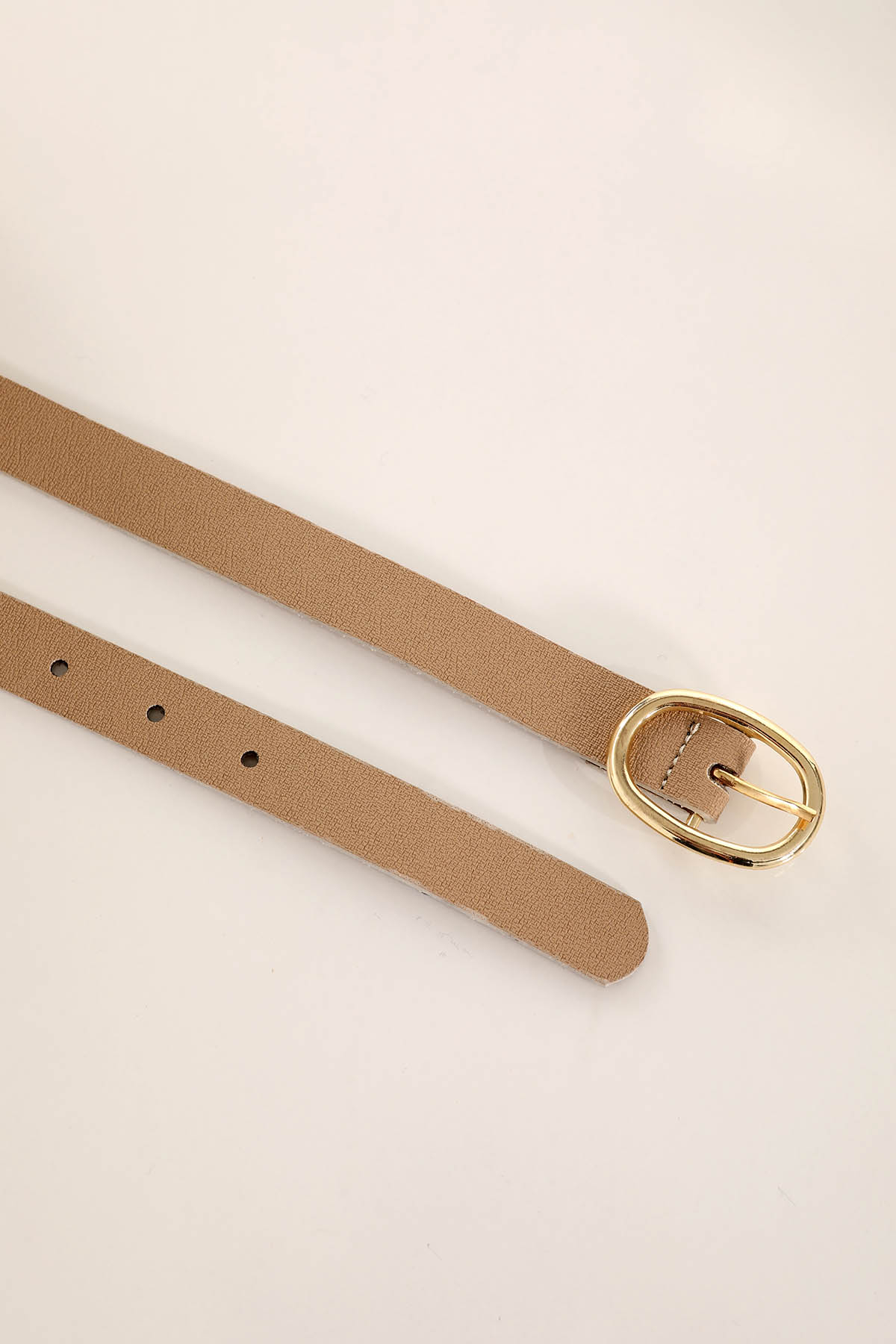 Oval Tokalı Bayan Kemer - 218 Bej - 2