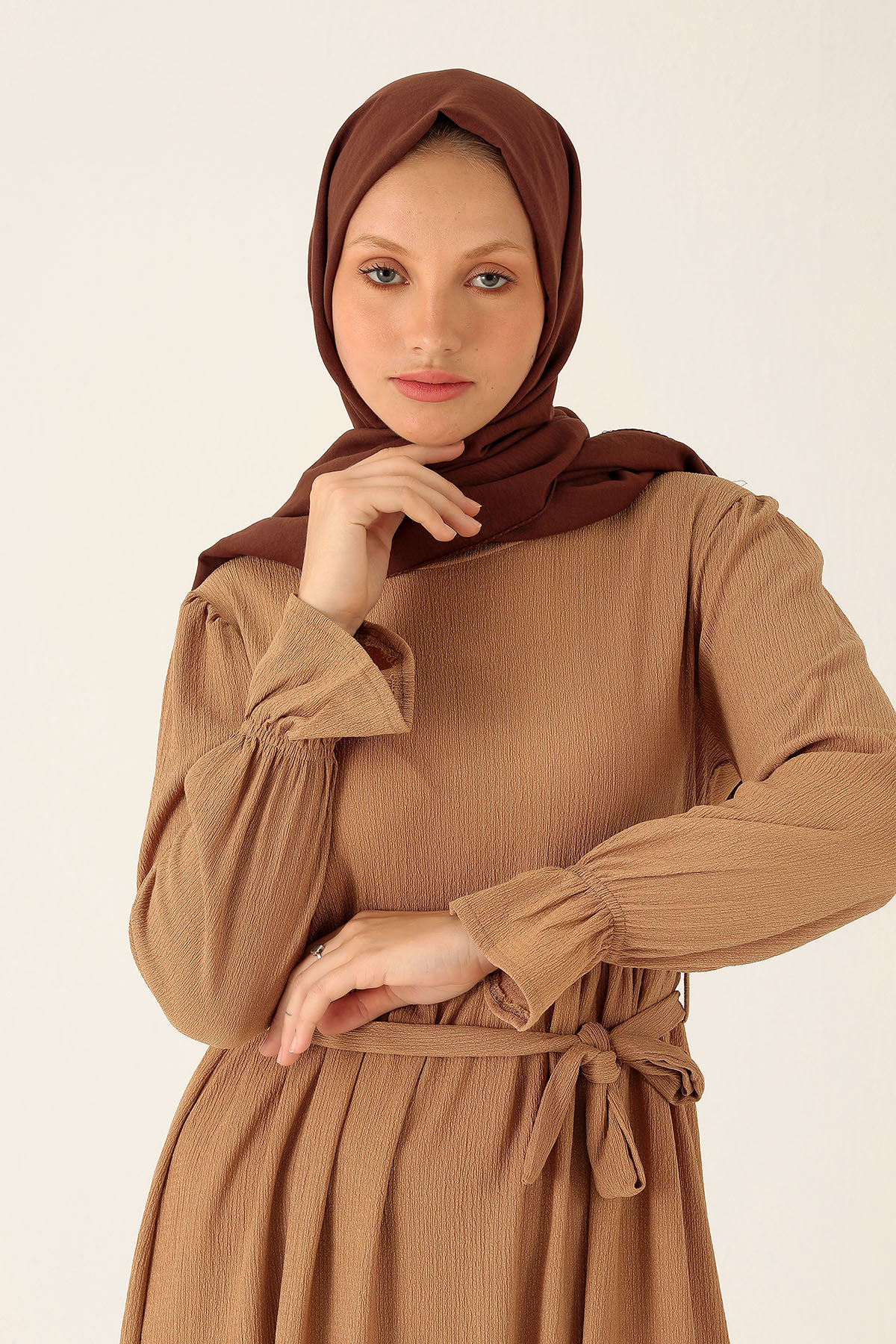 Pamuk Jazz Şal - 5655 Acı Kahve - 3