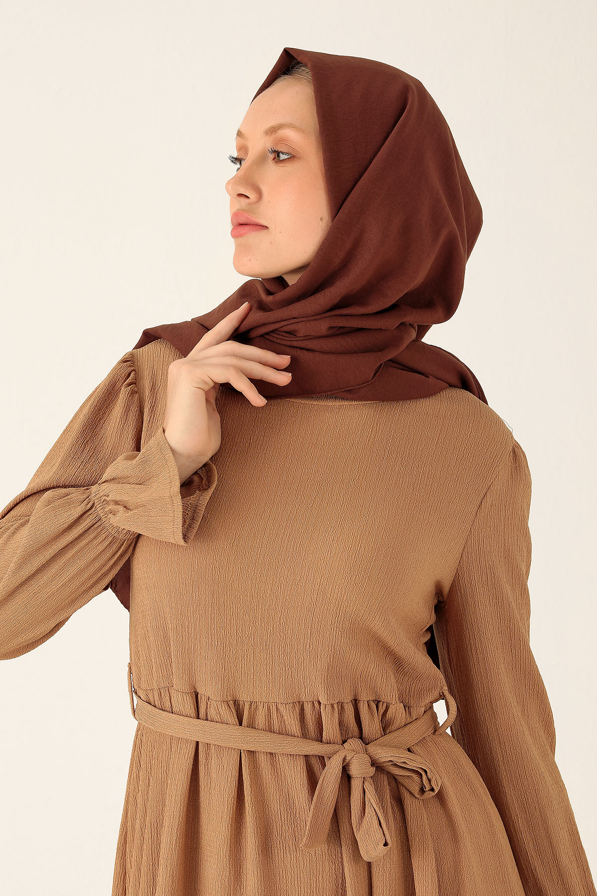 Pamuk Jazz Şal - 5655 Acı Kahve - 2