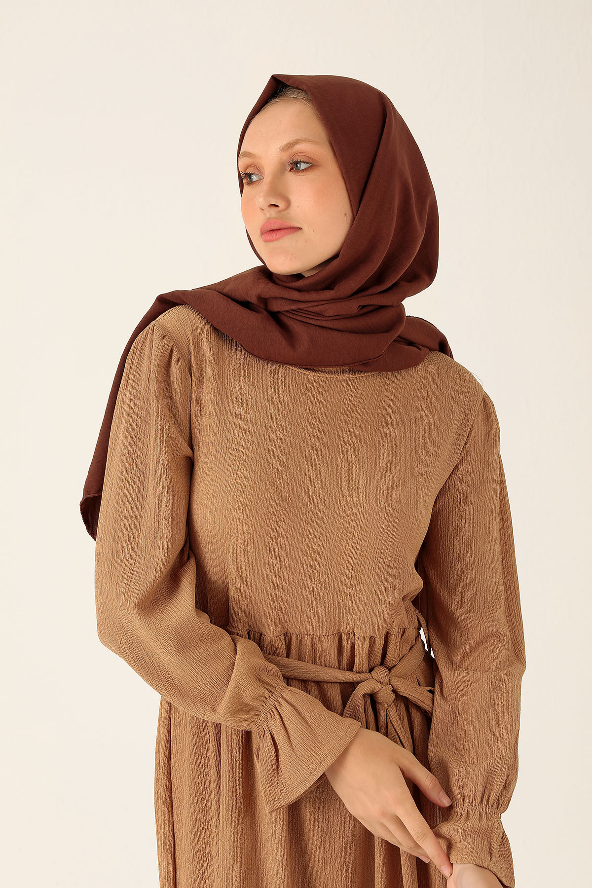 Pamuk Jazz Şal - 5655 Acı Kahve - 4