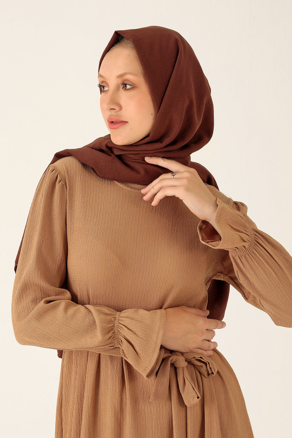 Pamuk Jazz Şal - 5655 Acı Kahve 