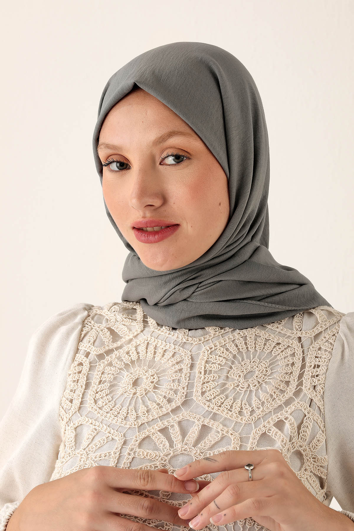 Pamuk Jazz Şal - 5655 Koyu Gri 