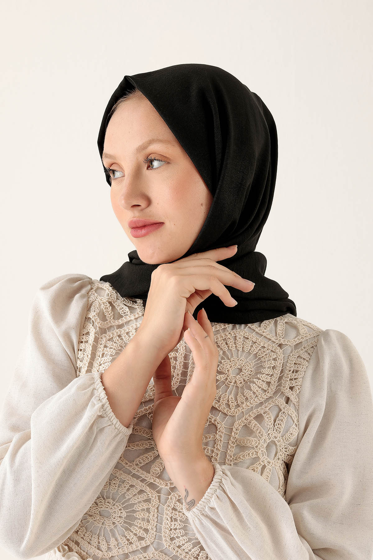 Pamuk Jazz Şal - 5655 Siyah - 4