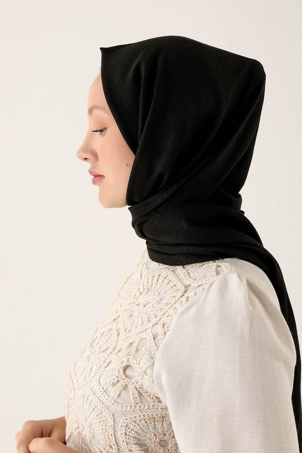 Pamuk Jazz Şal - 5655 Siyah - 5