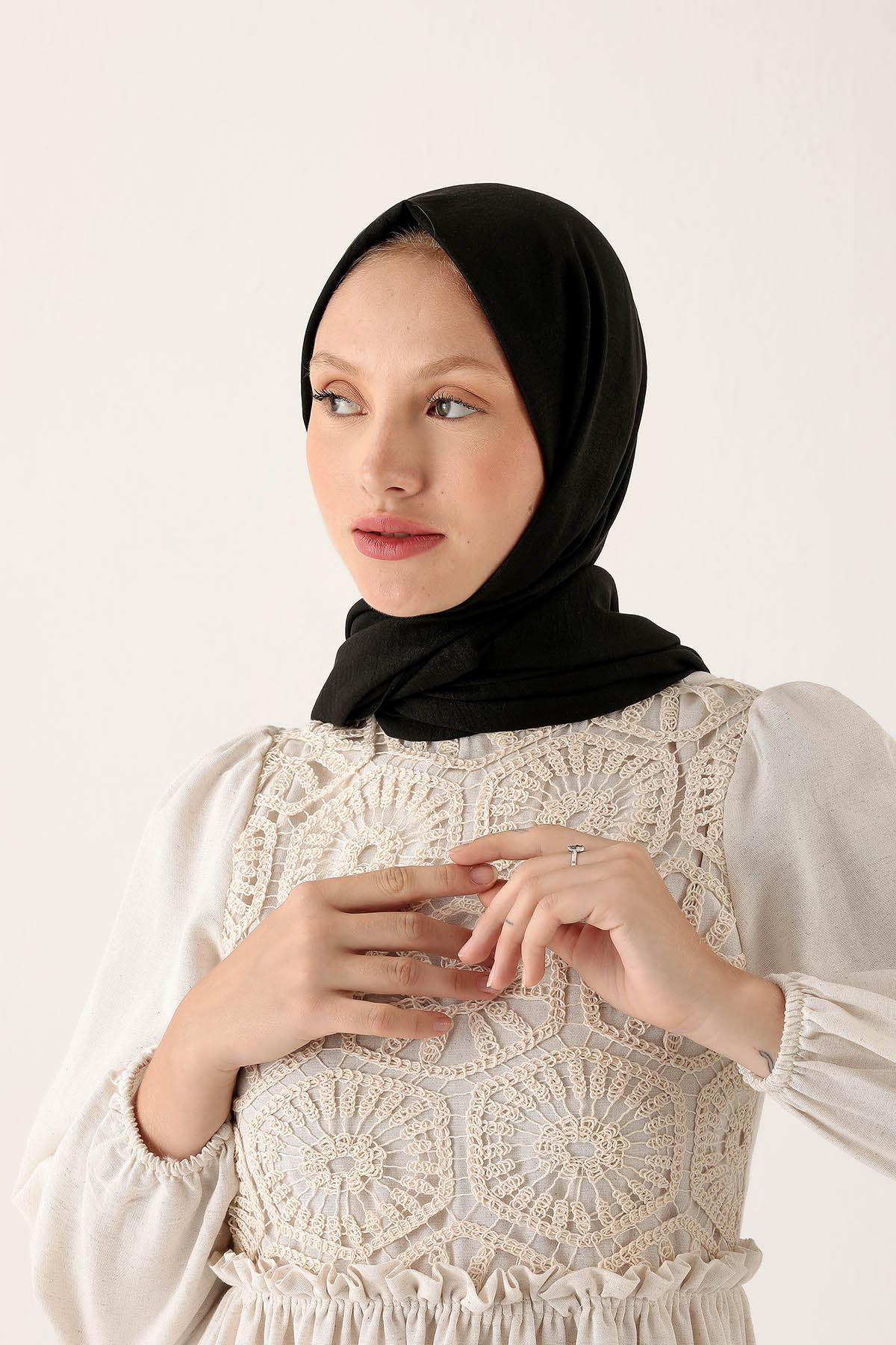 Pamuk Jazz Şal - 5655 Siyah - 2