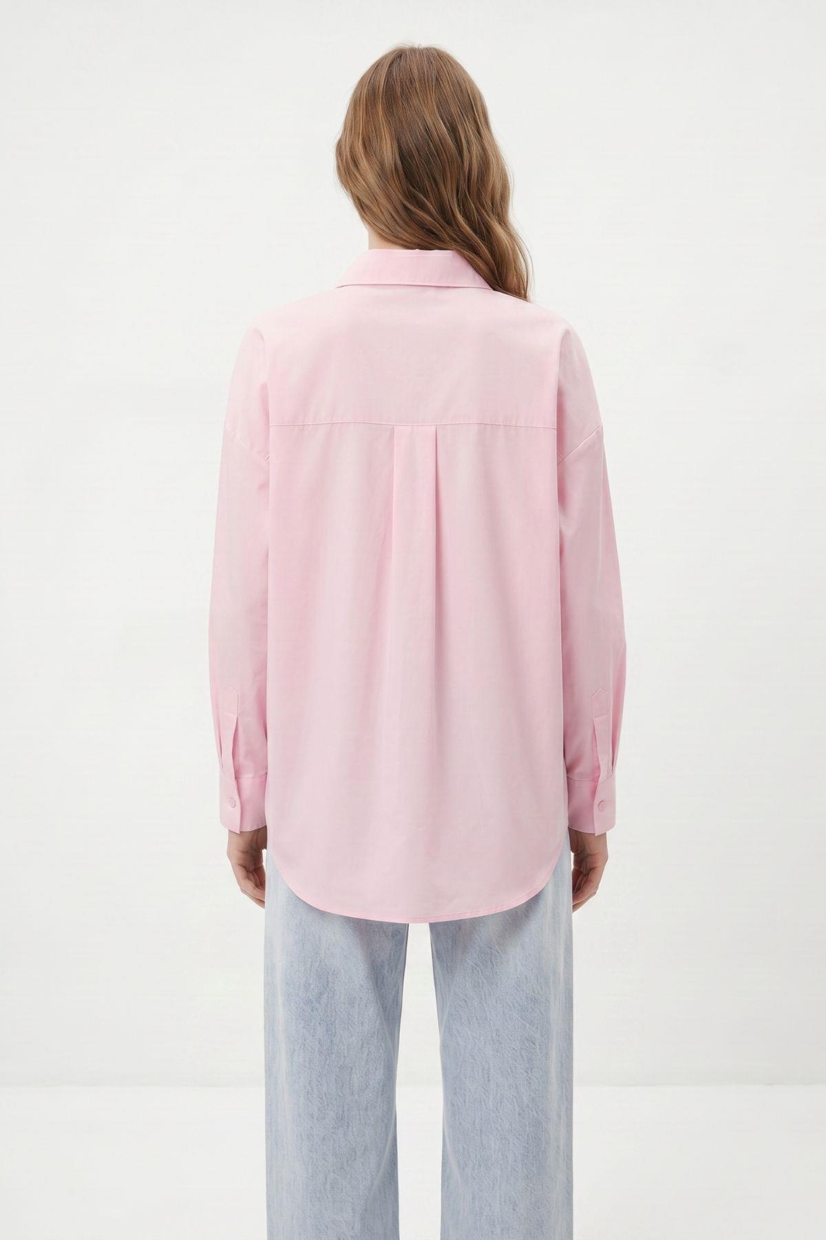 Pembe Arkası Robalı Gömlek TCR-6621A - 4