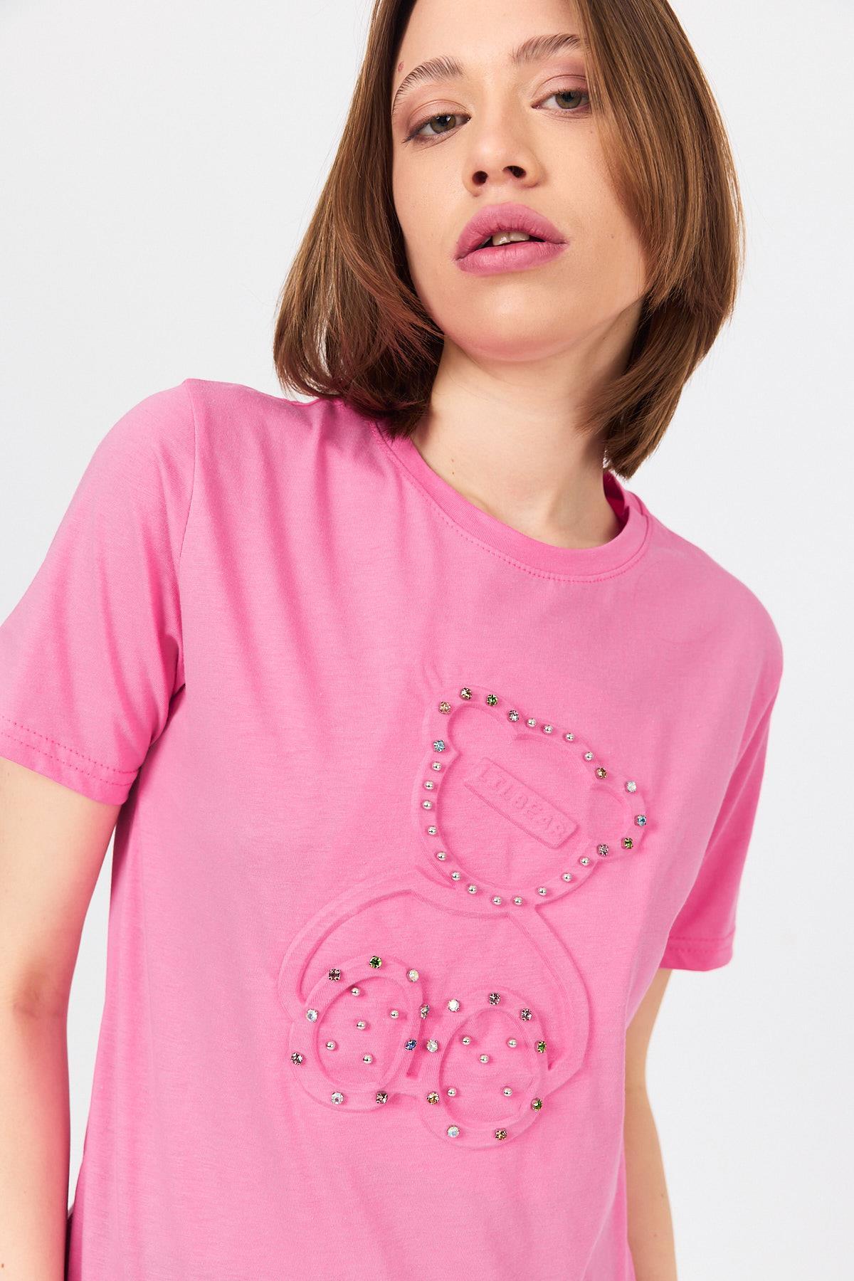 Pembe Ayı Kabartmalı Tişört 25226 - 4