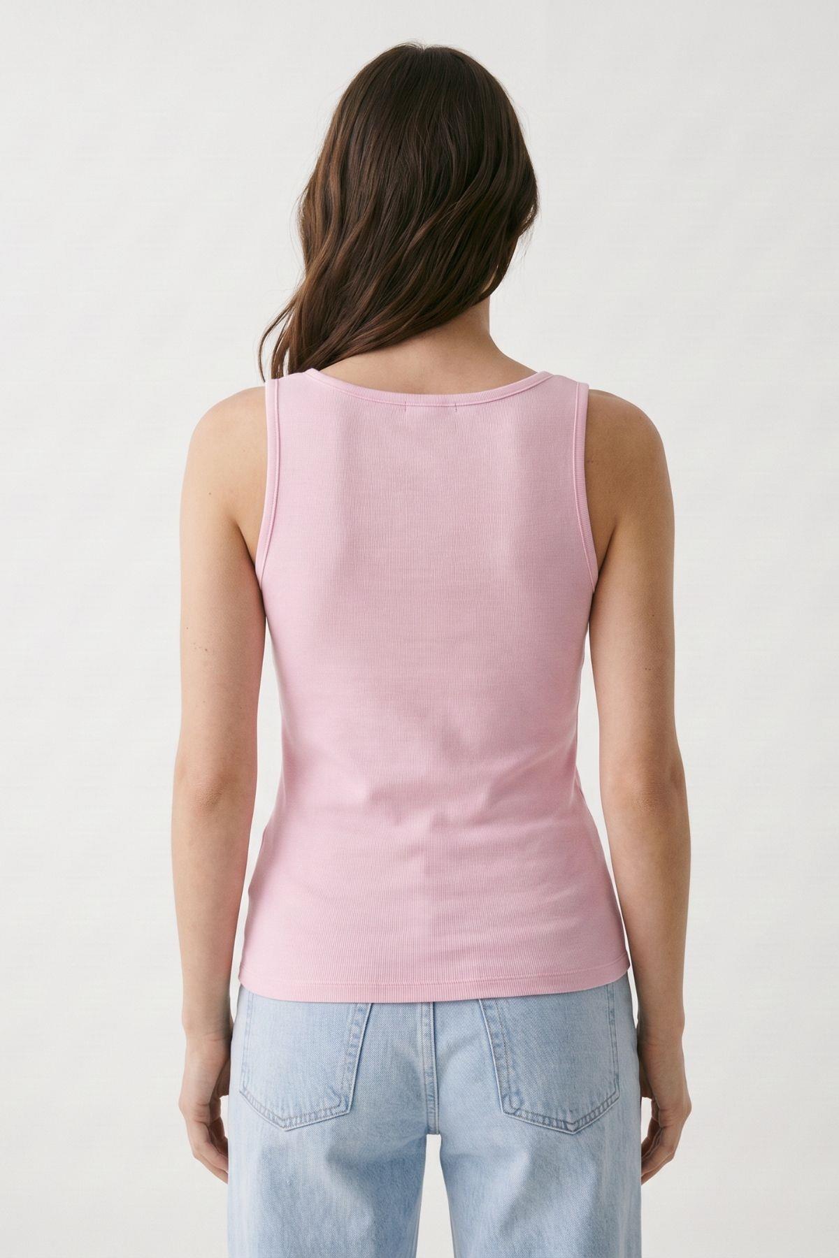 Önü Düğmeli Atlet 8581A Pembe - RAYS