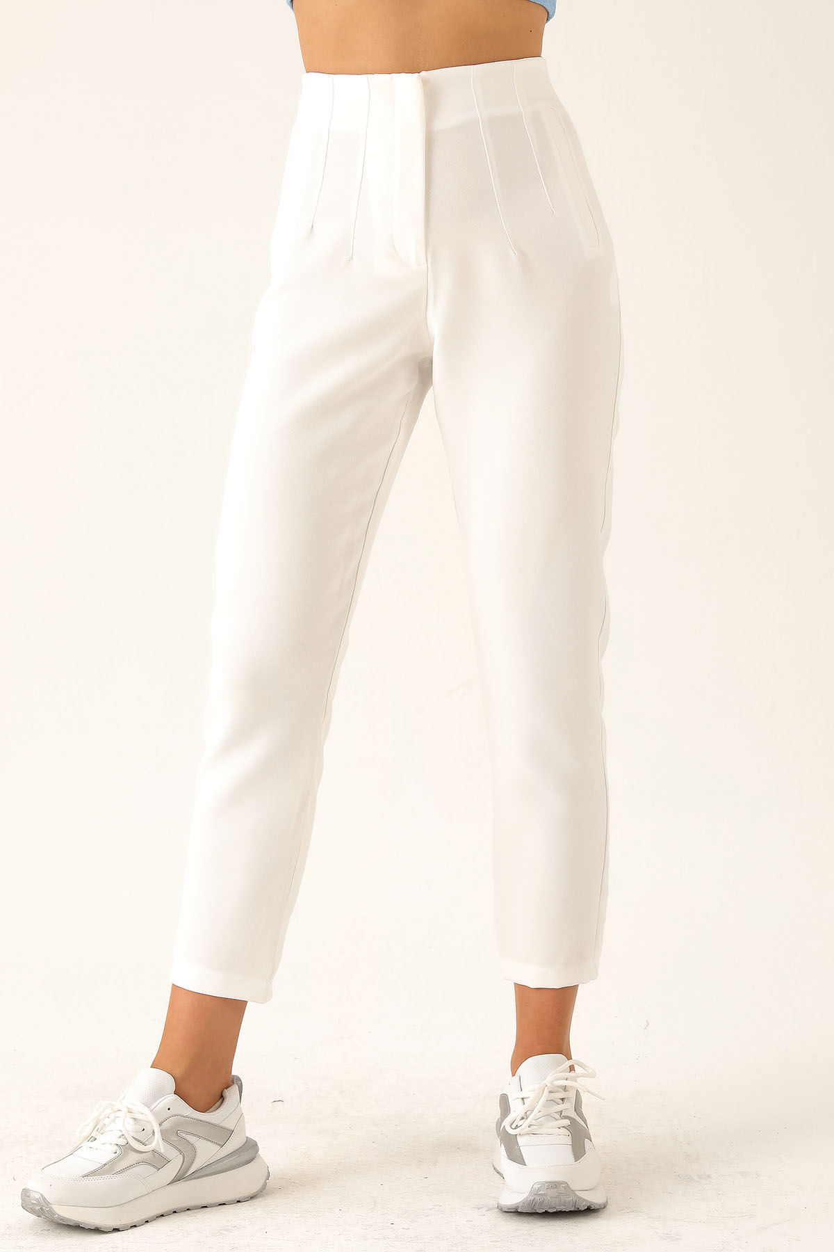 Pens Detaylı Bayan Pantolon - 1010 Ekru - 3