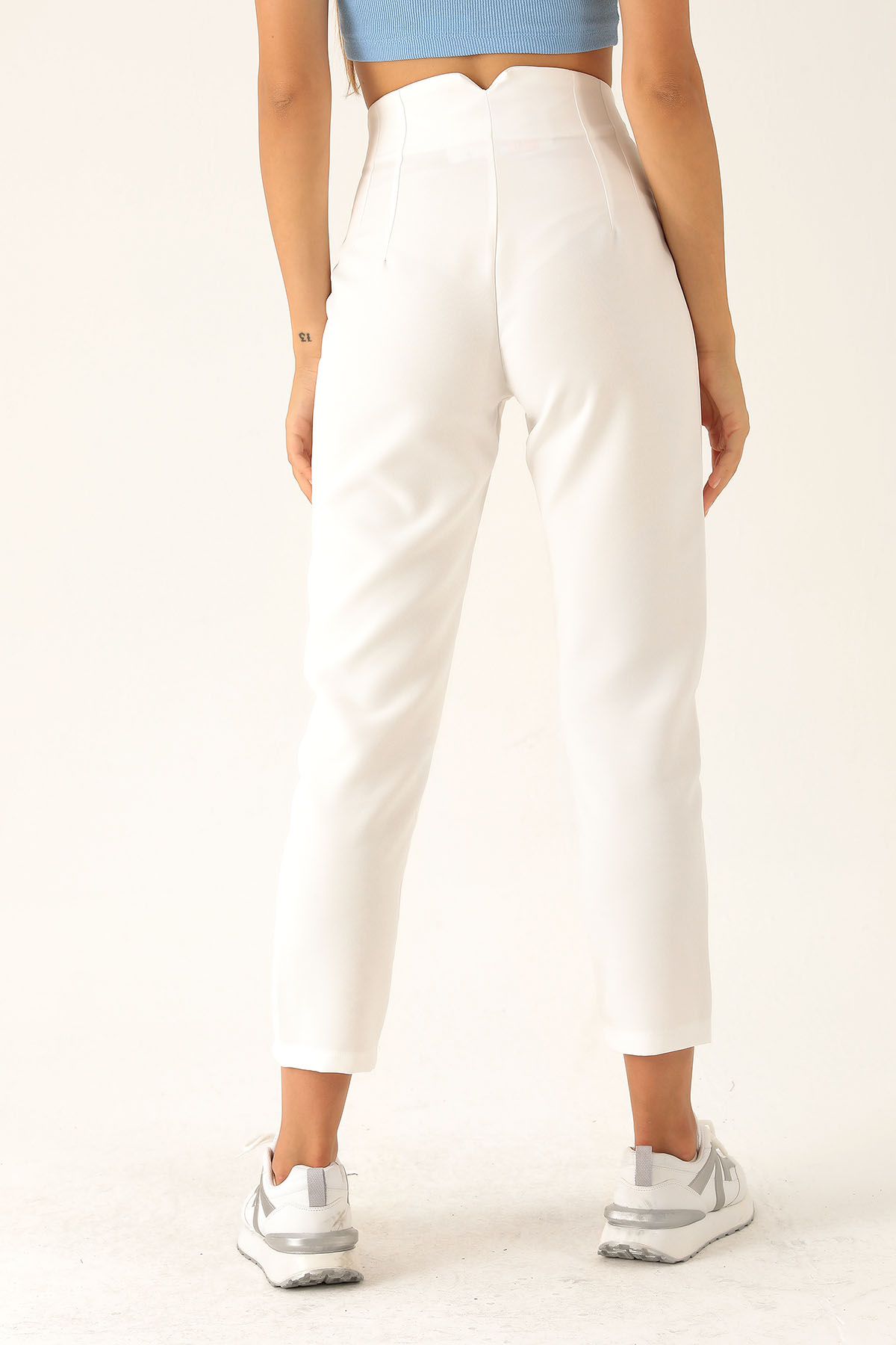 Pens Detaylı Bayan Pantolon - 1010 Ekru - 5
