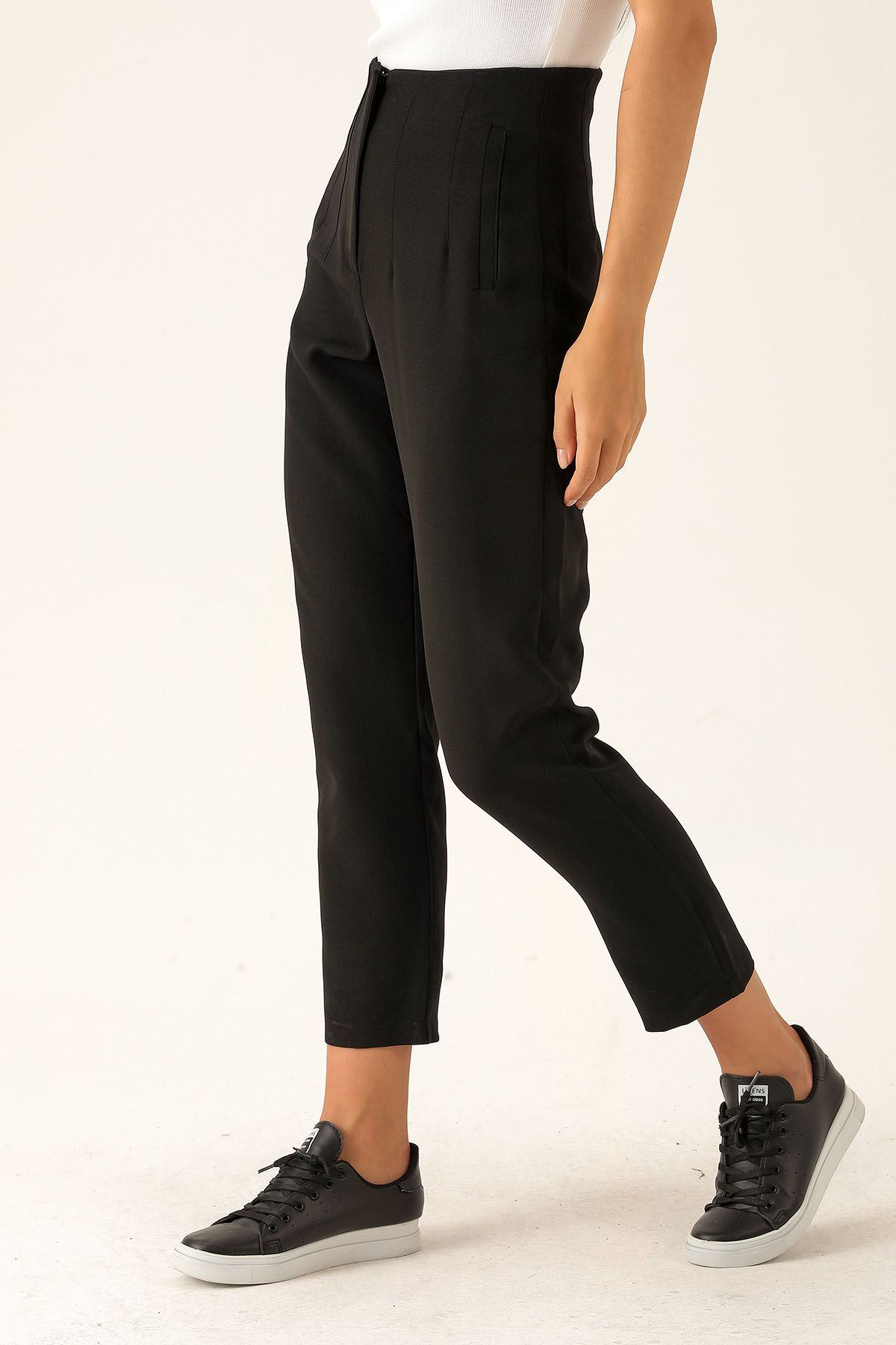 Pens Detaylı Bayan Pantolon - 1010 Siyah - 4