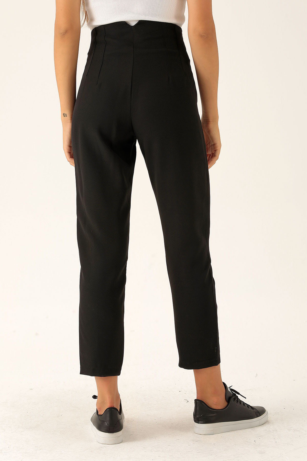 Pens Detaylı Bayan Pantolon - 1010 Siyah - 5