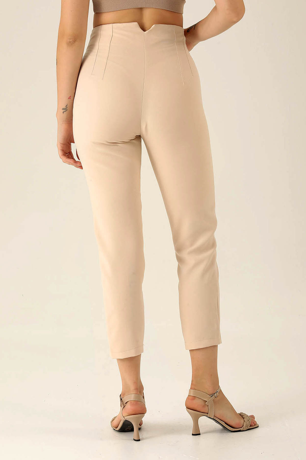 Pens Detaylı Bayan Pantolon - 1010 Taş - 5