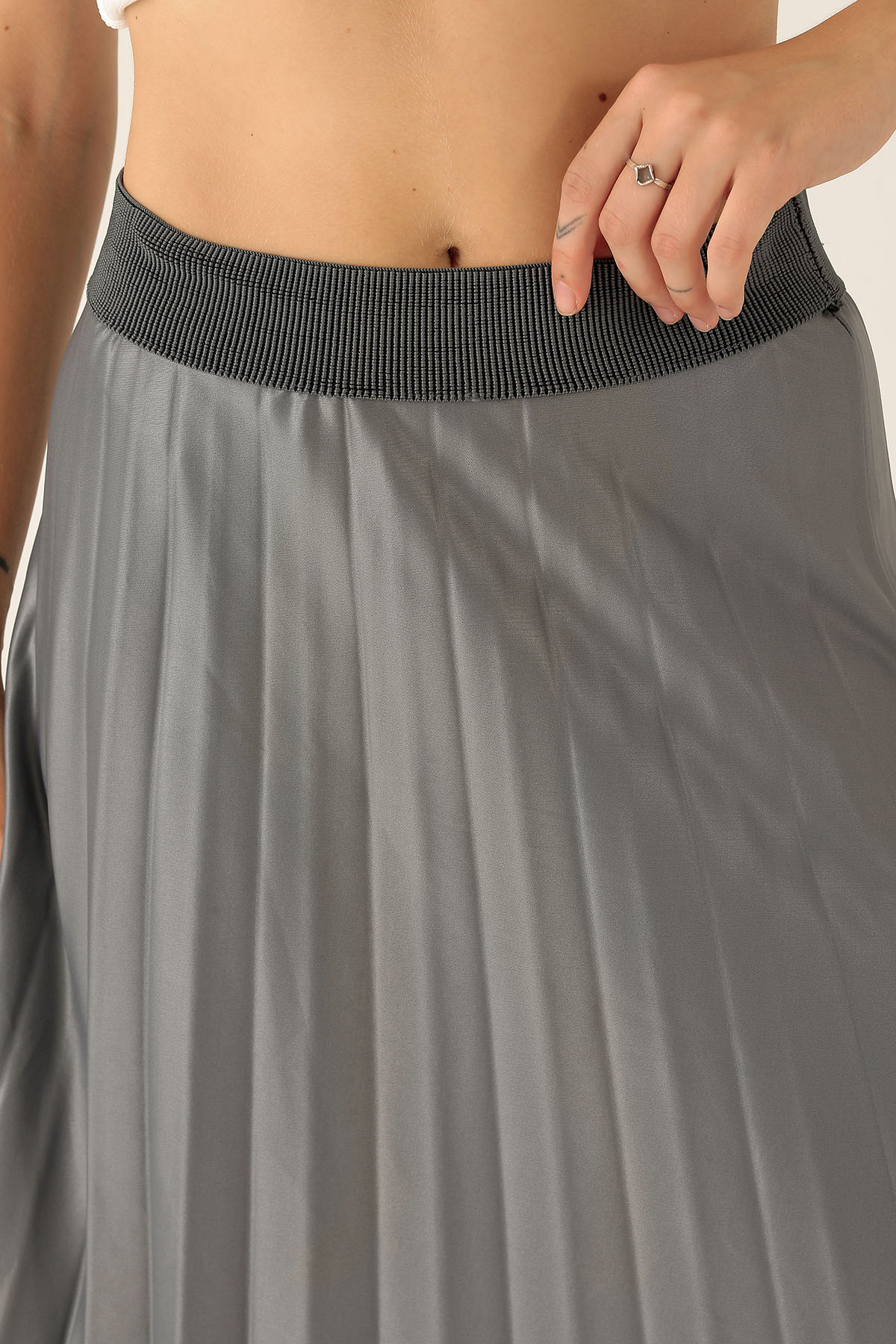 Pliseli Uzun Etek - 1340 Füme - 6