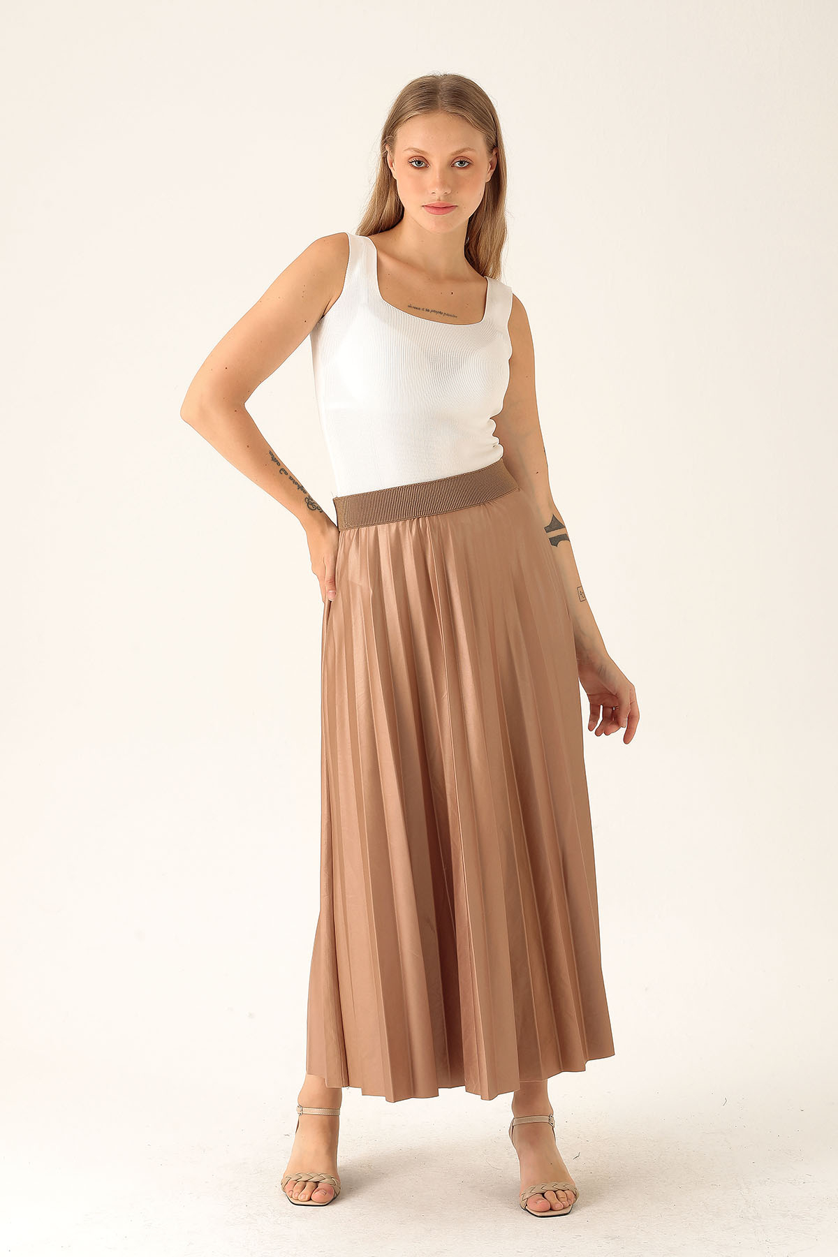 Pliseli Uzun Etek - 1340 Taba 