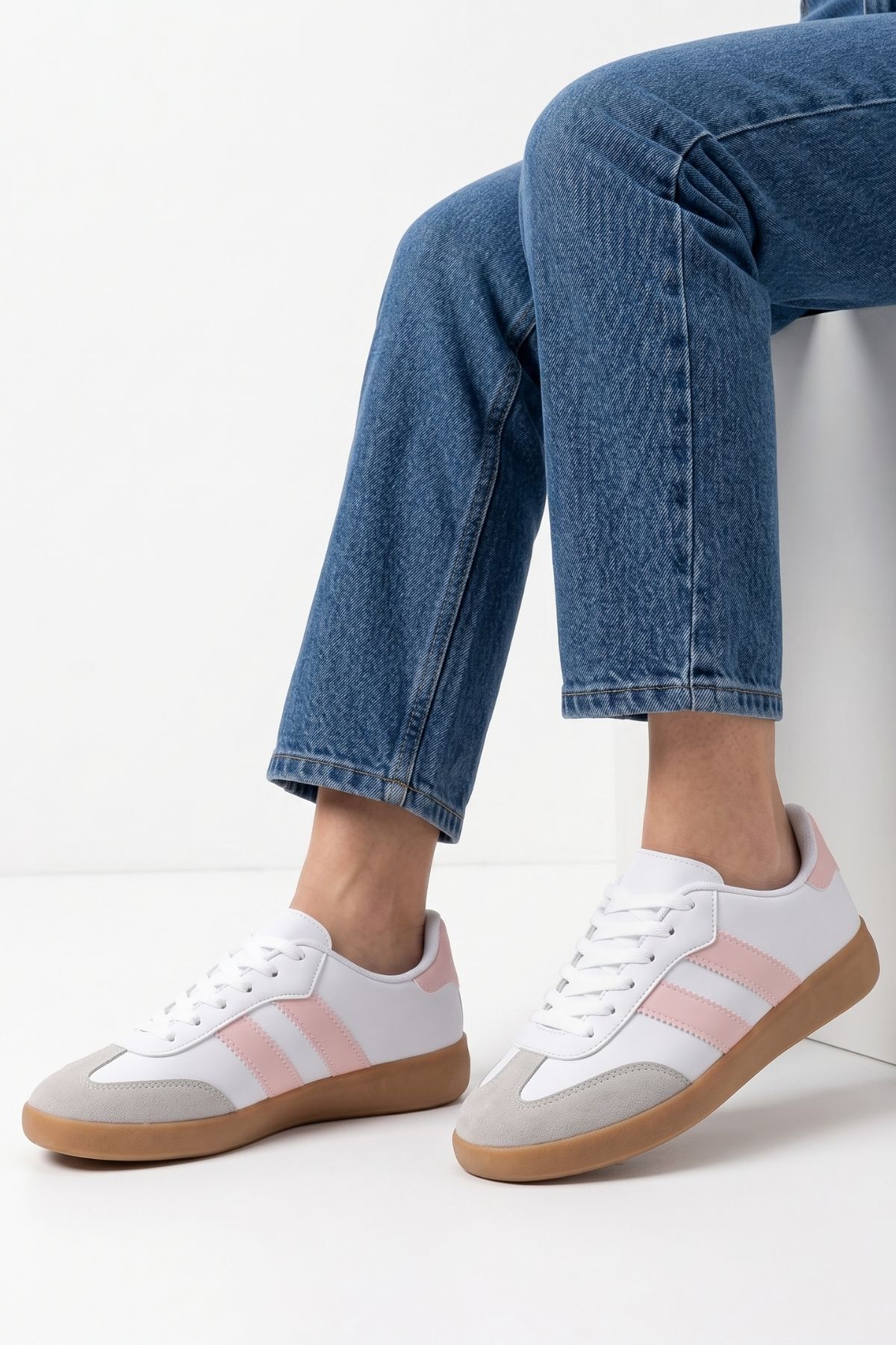 Pudra Çizgili Günlük Ayakkabı 958 