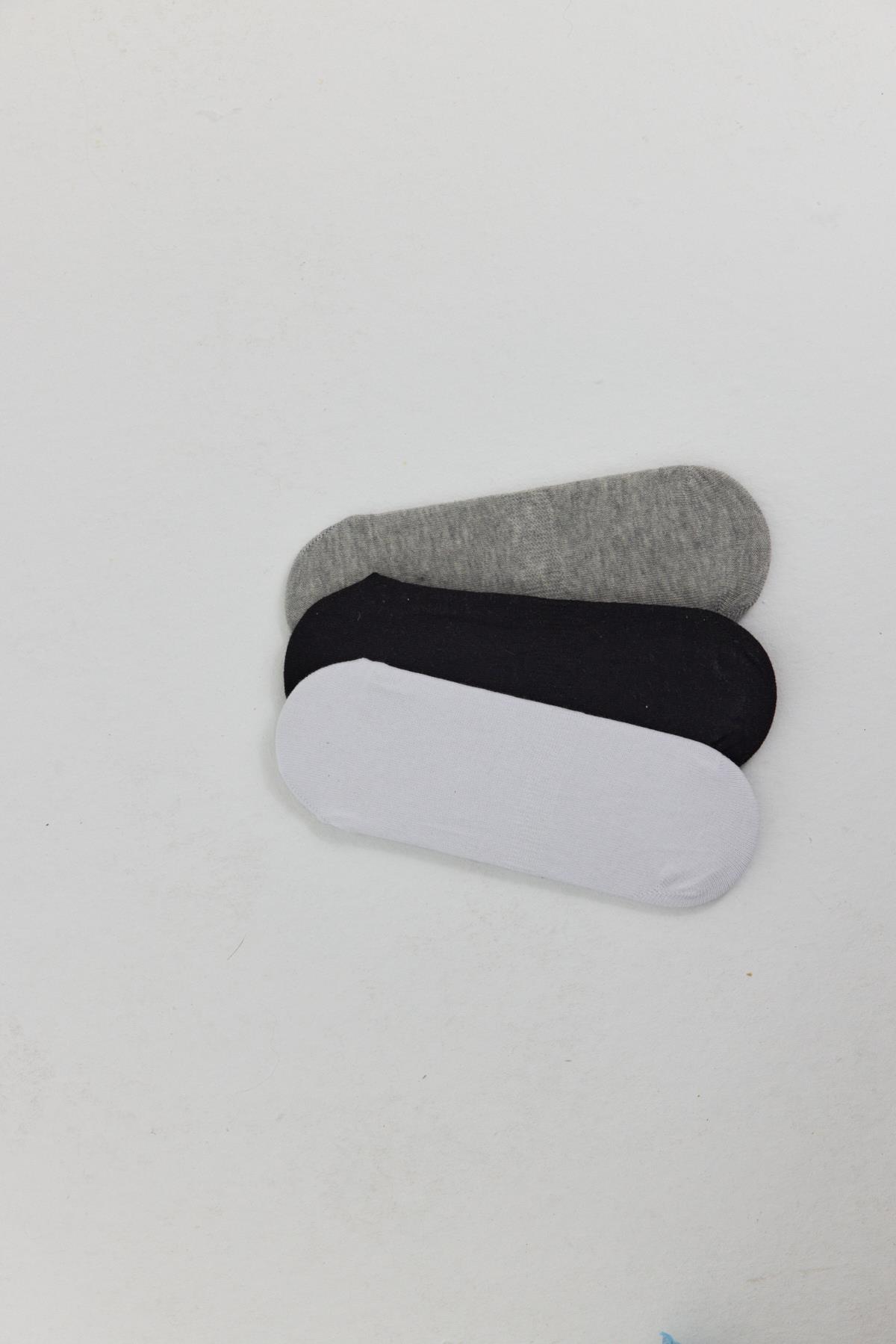 Renkli 3'lü Babet Çorap 1020 