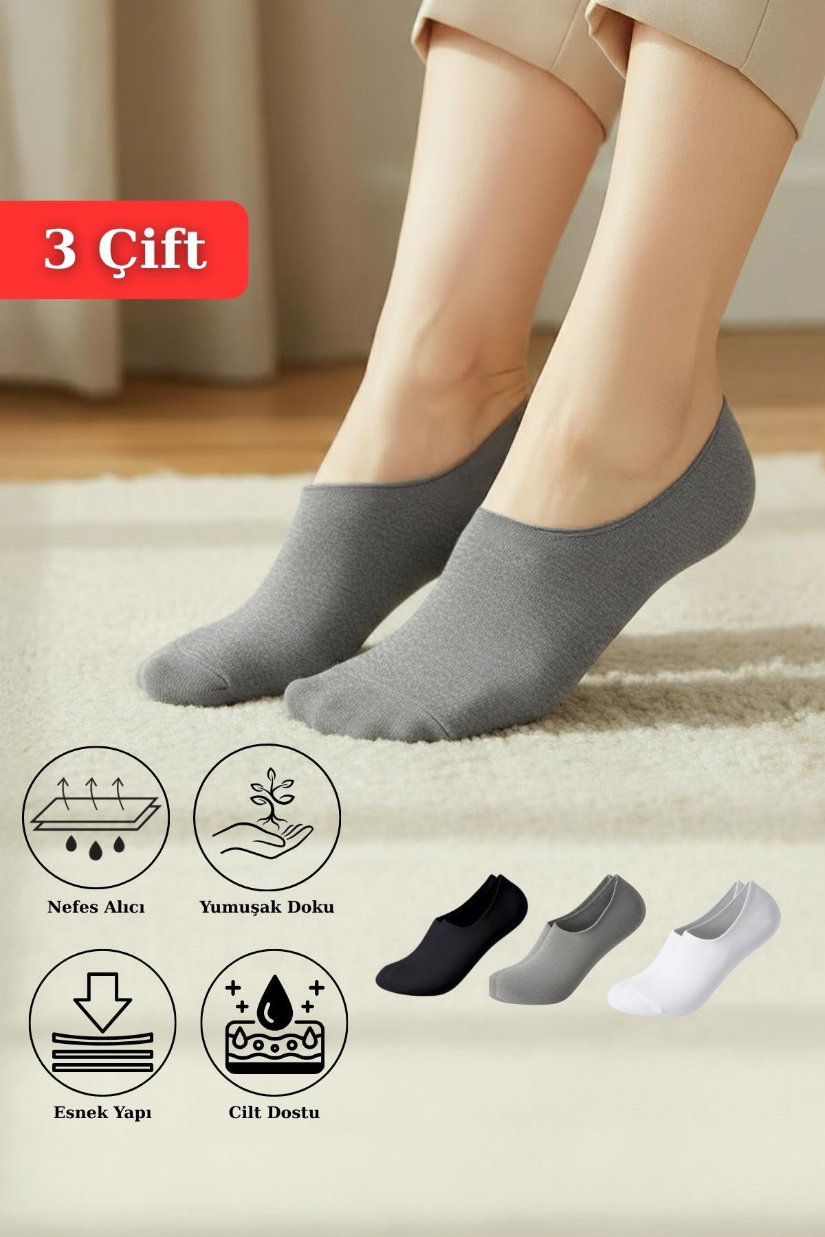 Renkli 3'lü Babet Çorap 1020 - RAYS