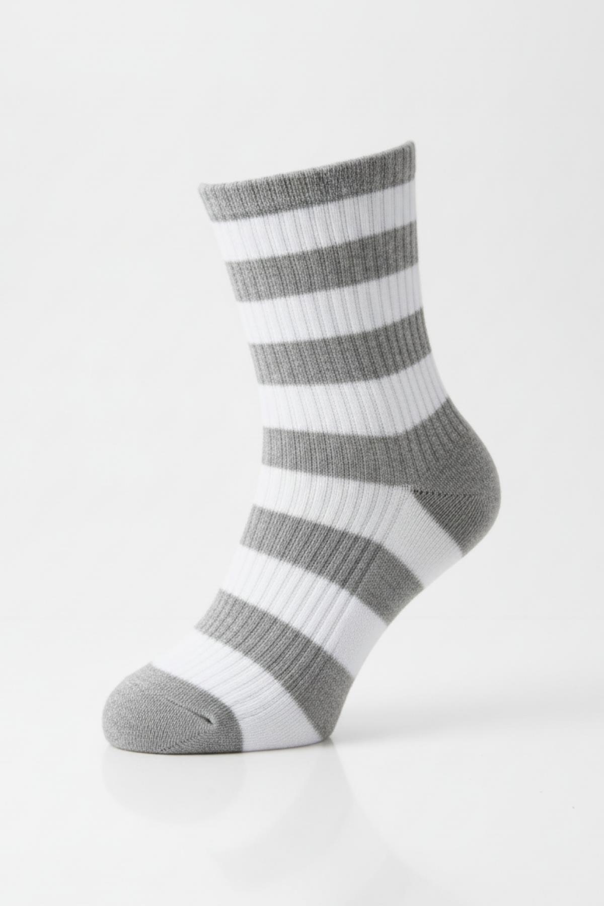 Renkli 3'lü Çizgili Soket Çorap 1022 - 4