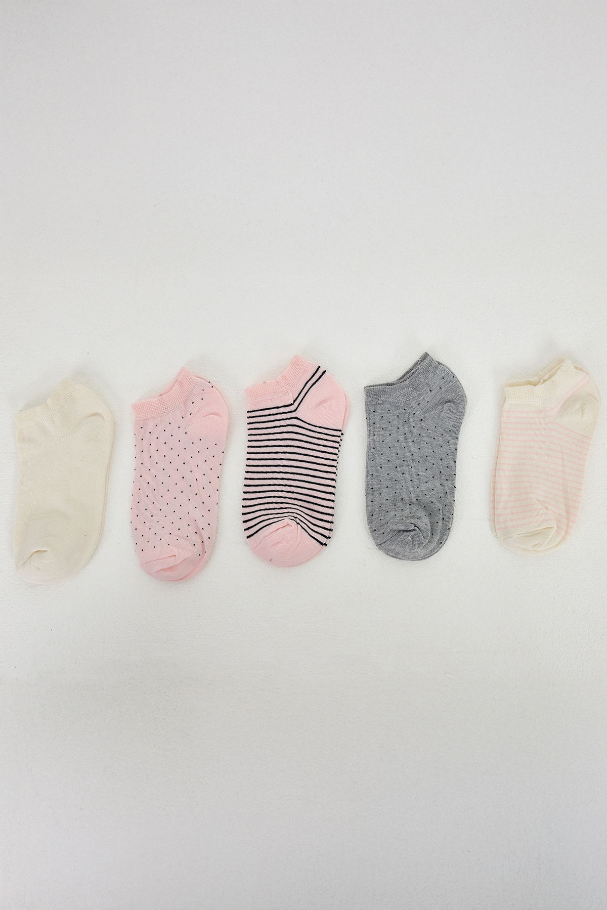 Renkli 5'li Desenli Örme Çorap 1210 - RAYS