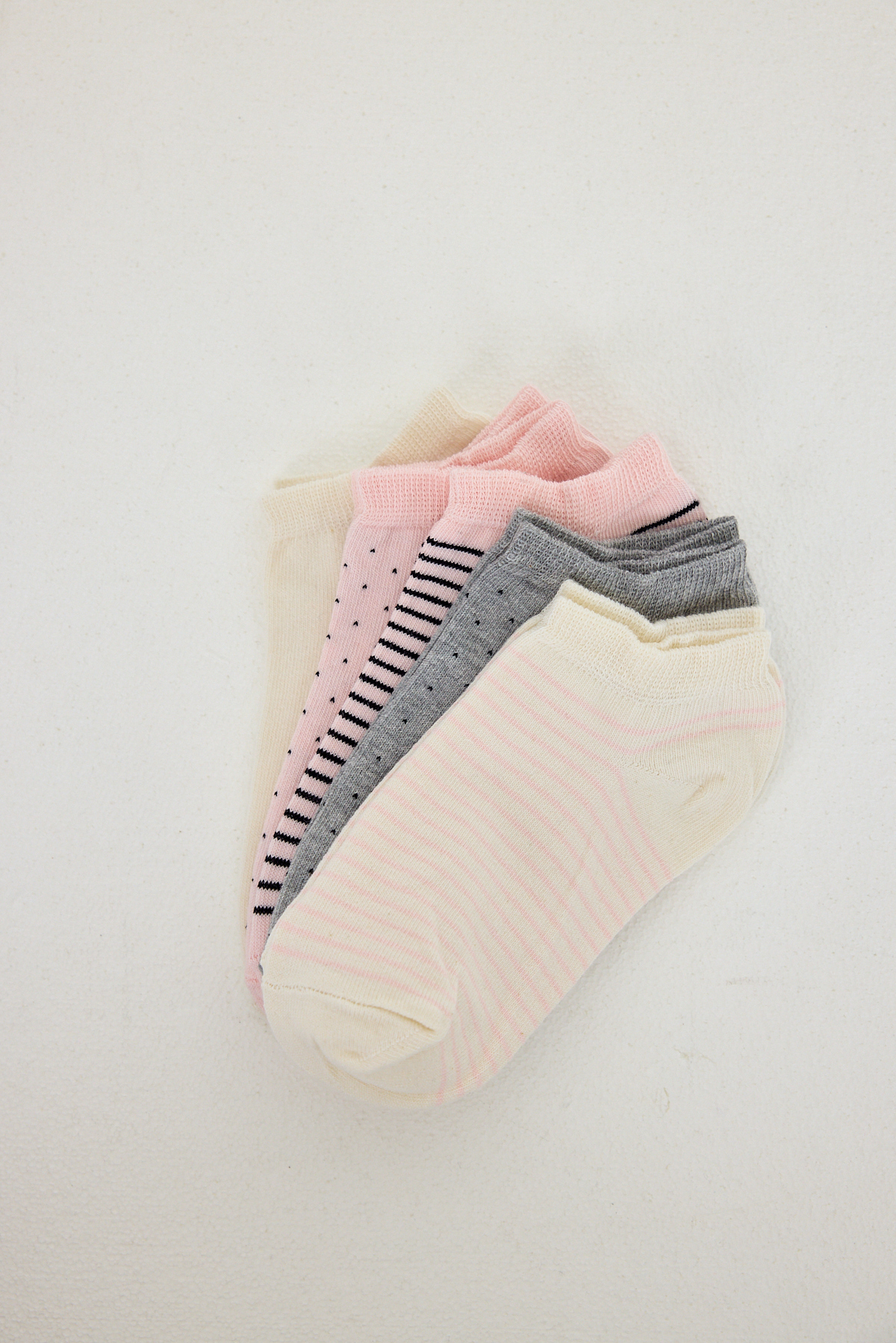 Renkli 5'li Desenli Örme Çorap 1210 - 1