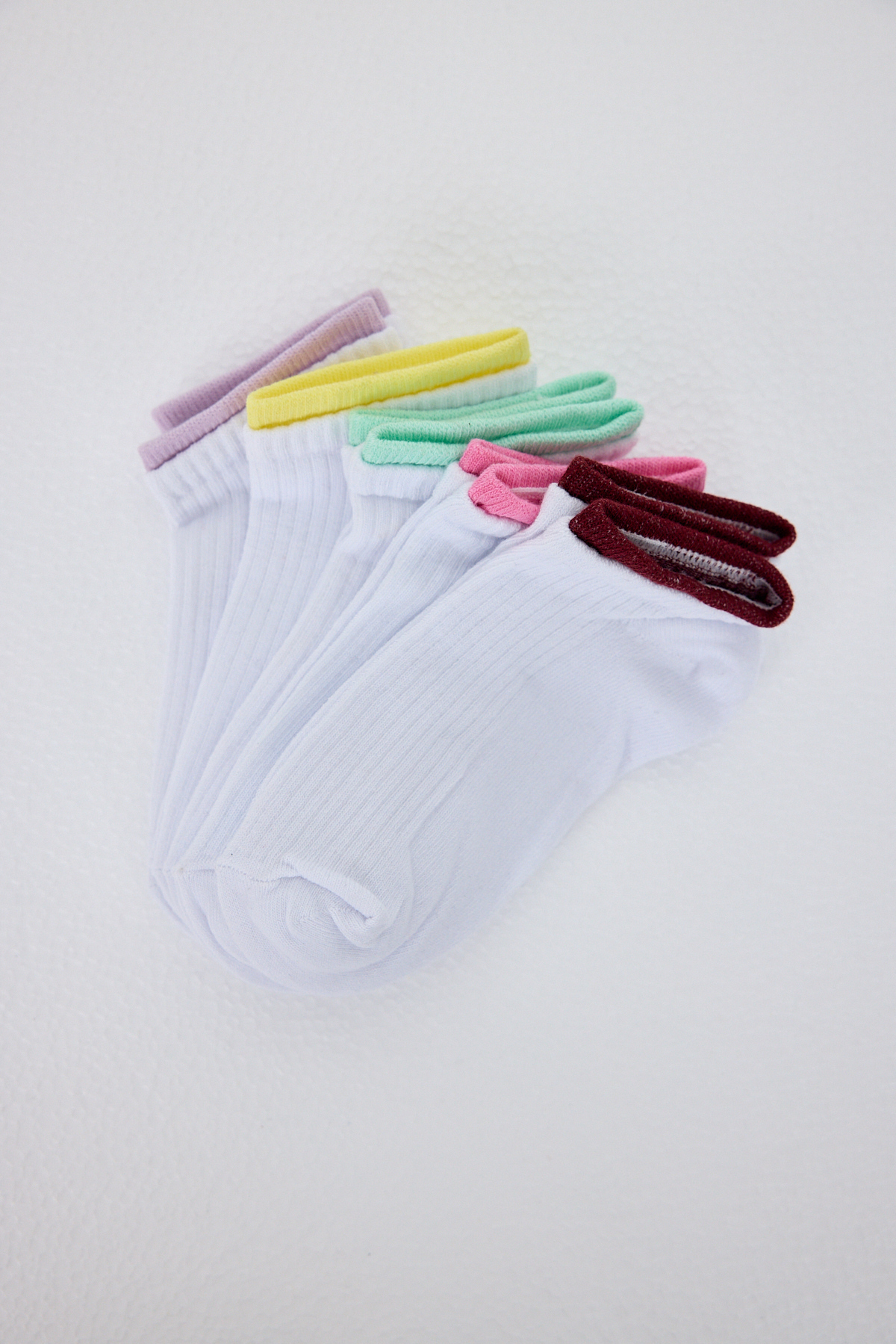 Renkli 5'li Örme Patik Çorap 1208 - RAYS