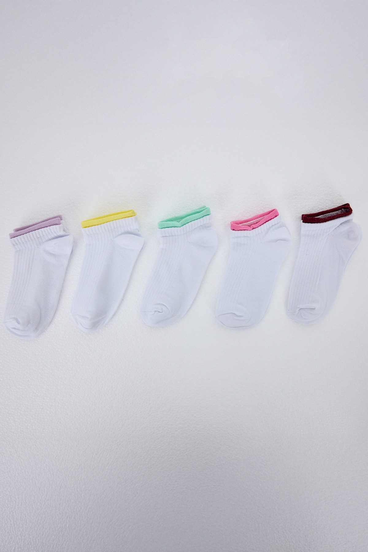 Renkli 5'li Örme Patik Çorap 1208 - RAYS (1)