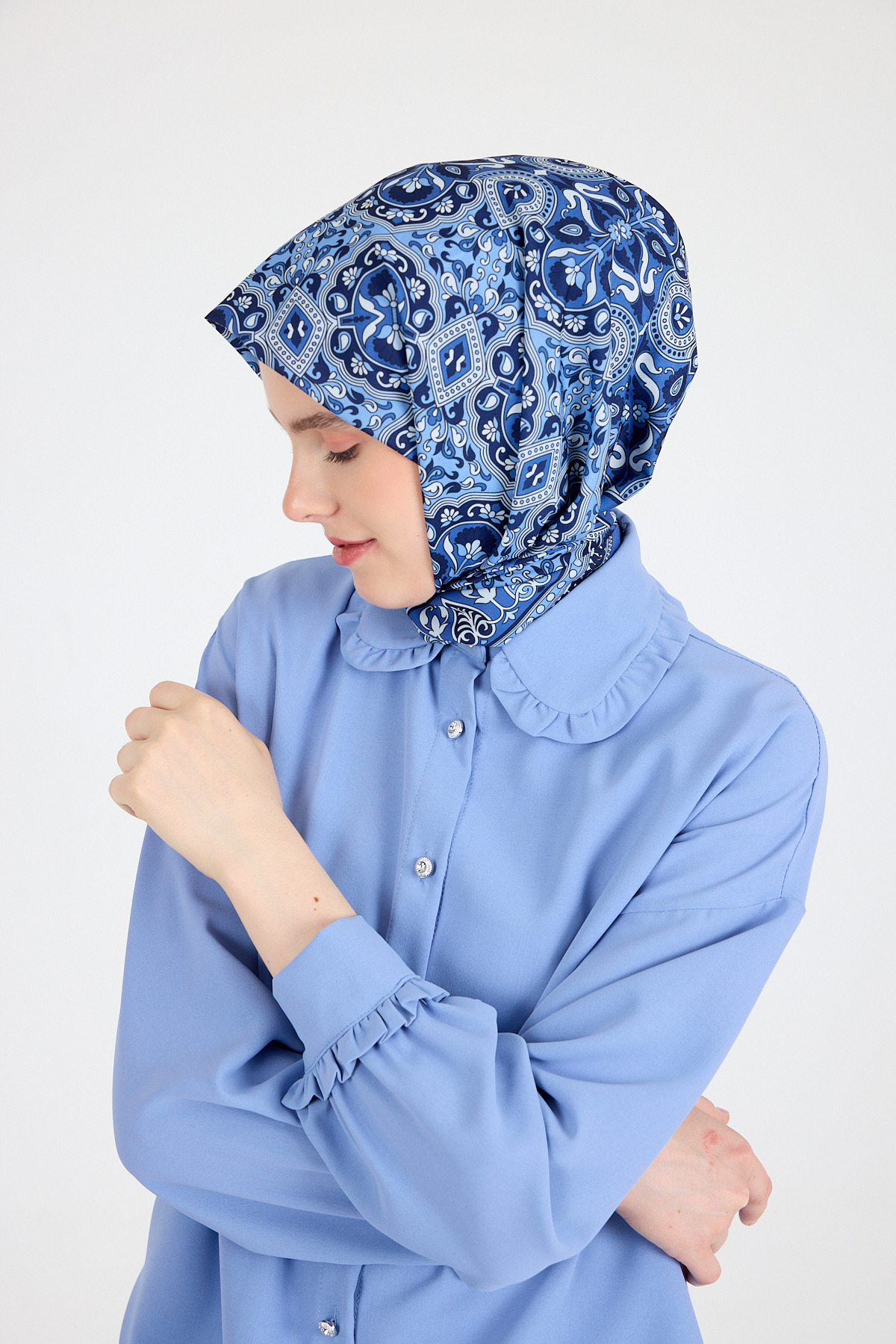 Saks Etnik Desenli Eşarp 3013 