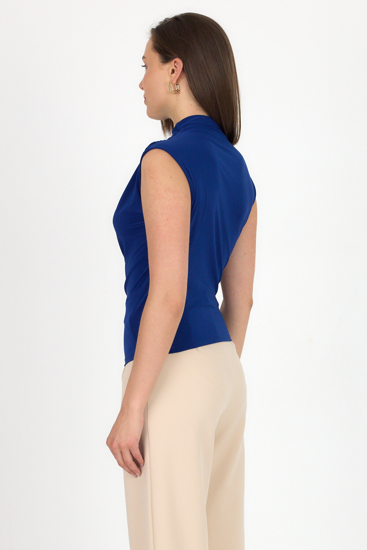 Saks Kolsuz Büzgülü Sandy Bluz 2430 - 6