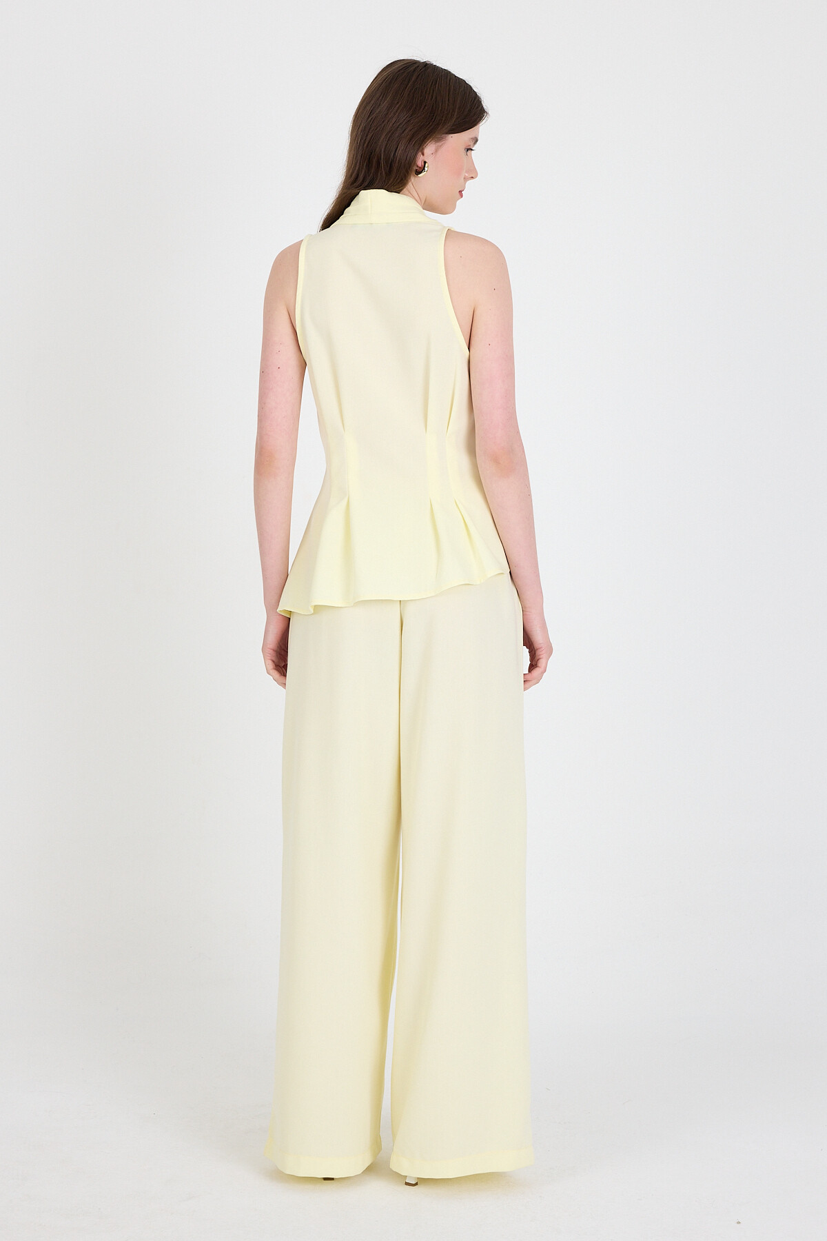 Sarı Yelekli Kemerli Pantolon Takım 5254 - 4