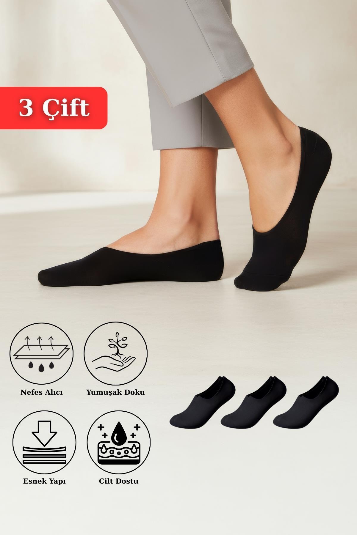 Siyah 3'lü Babet Çorap 1020 - RAYS