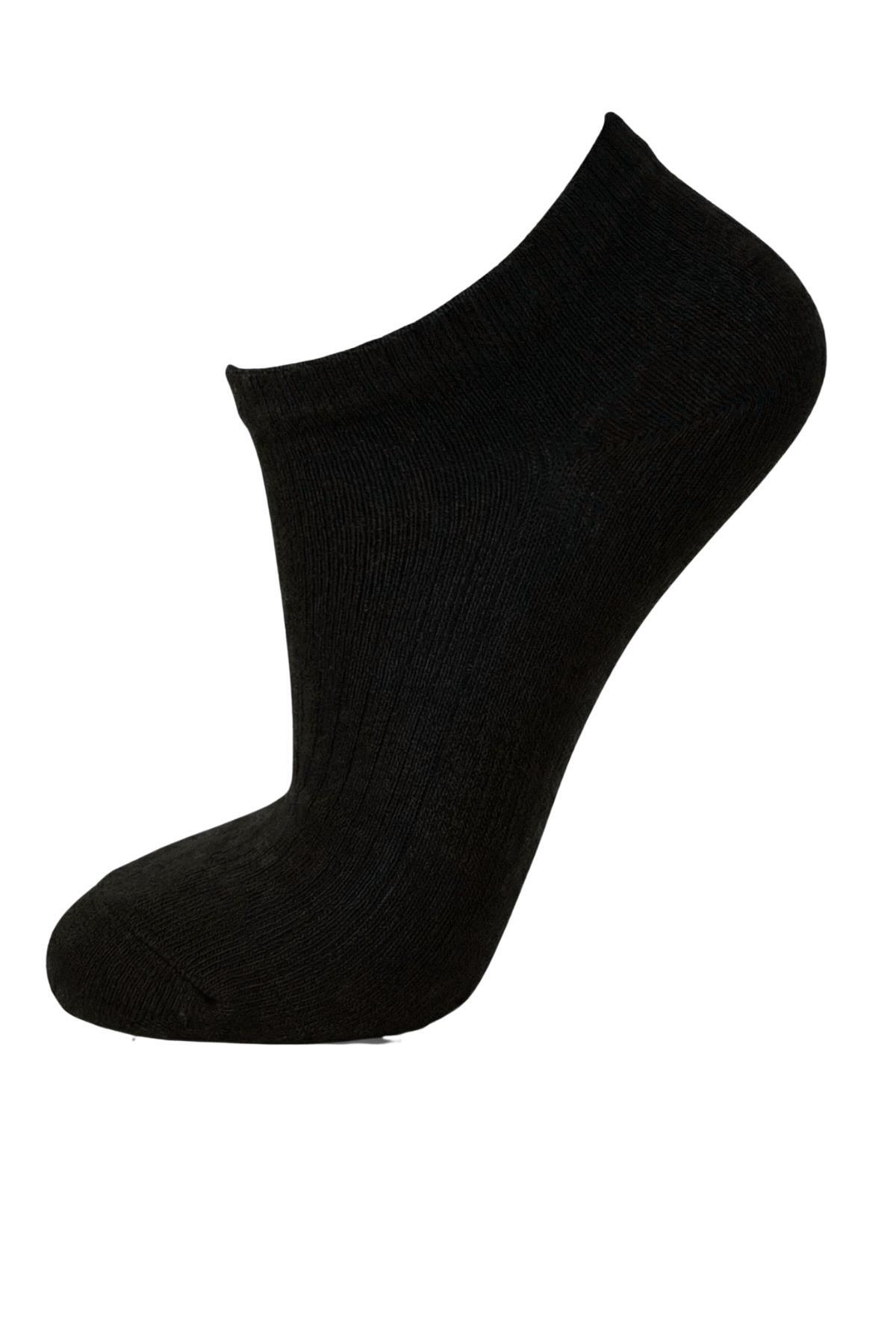 Siyah 3'lü Örme Patik Çorap 1106 - RAYS