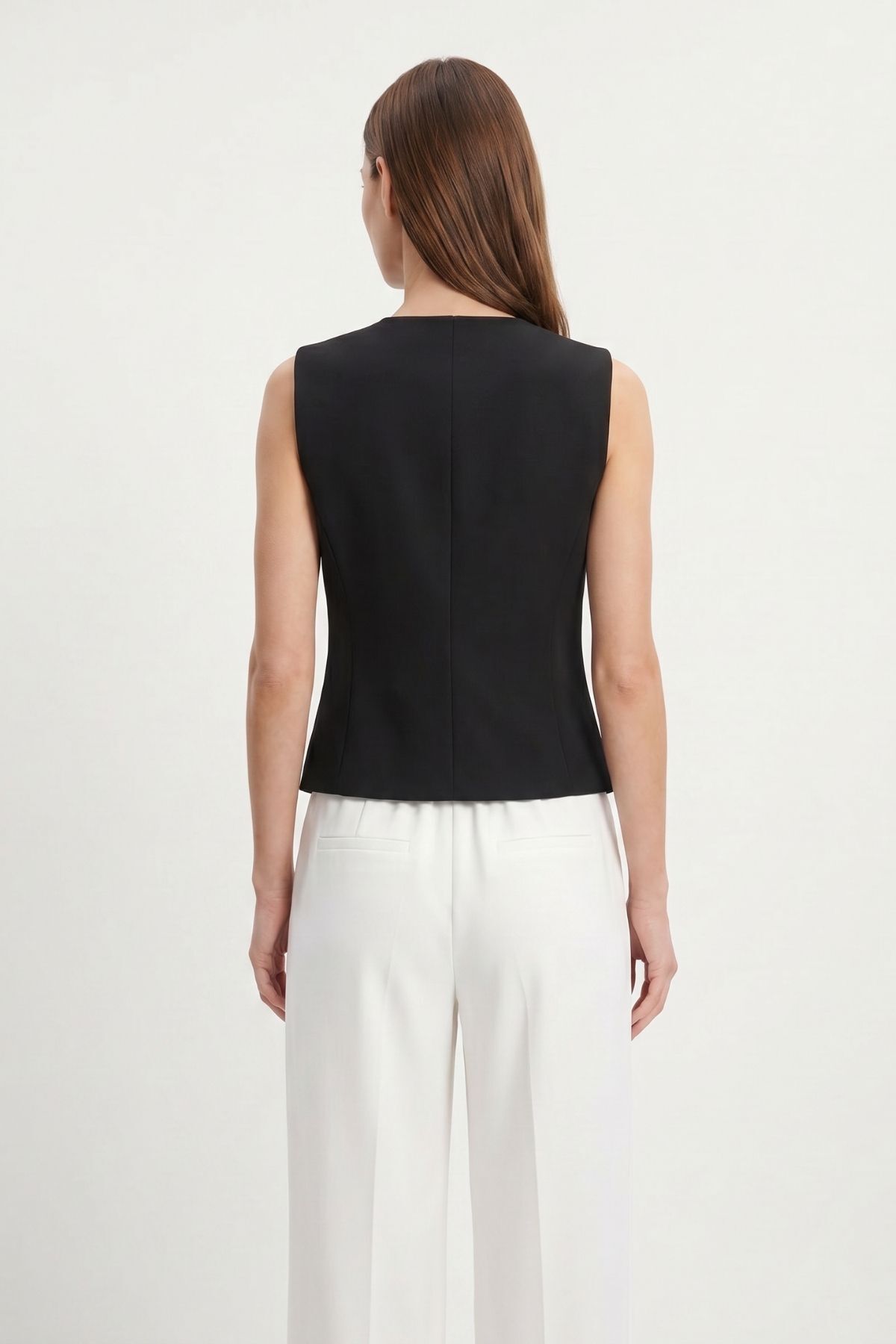 Siyah Aksesuar Detaylı Yelek 8371A - 3