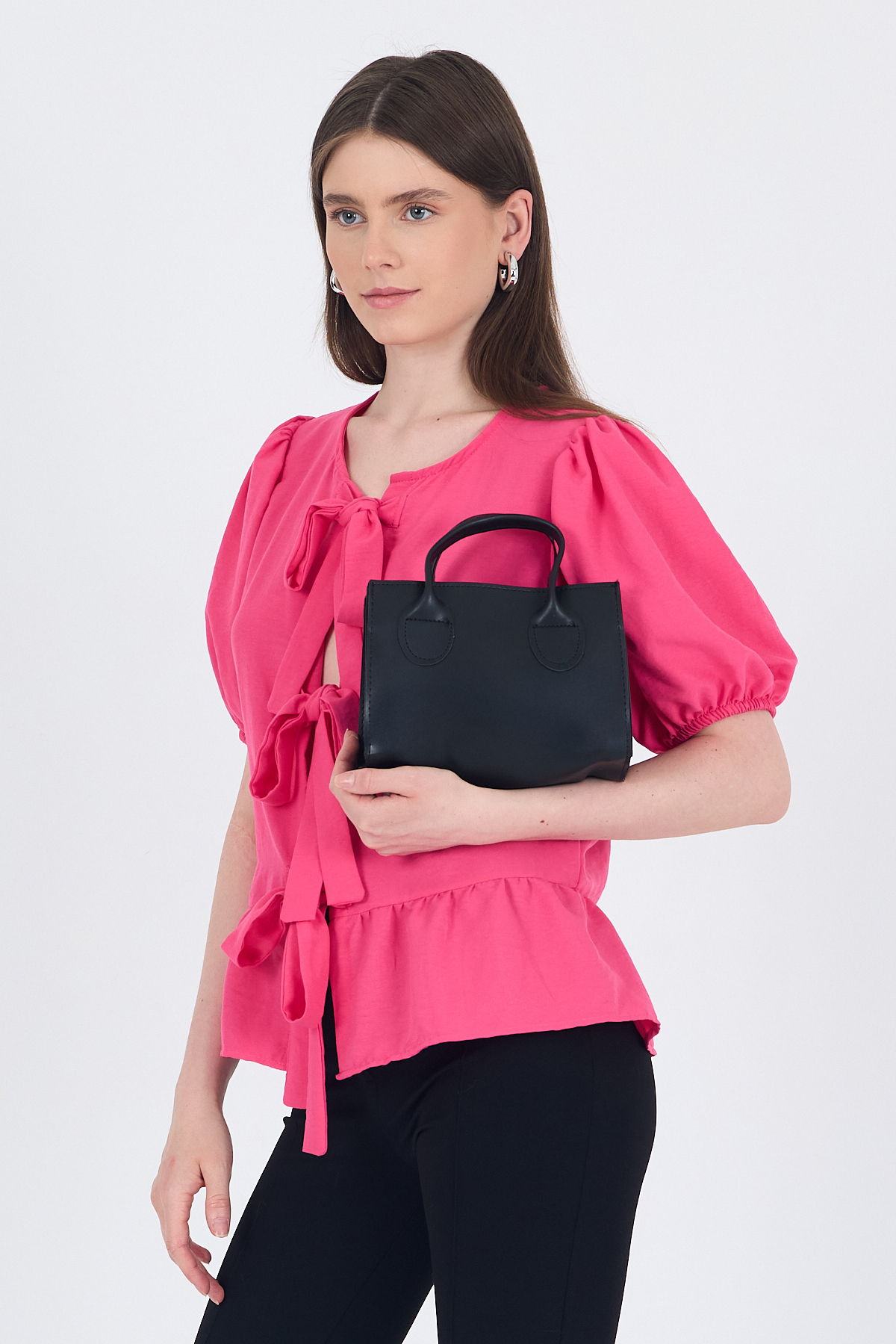 Siyah Askılı El ve Kol Çantası 9217 - 3