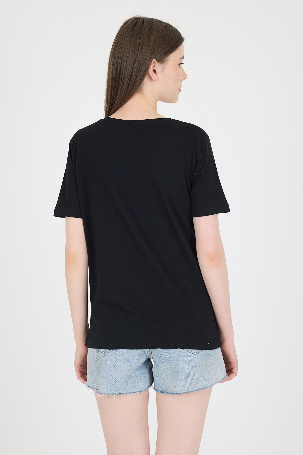 Siyah Ayıcık Kabartmalı Tişört 25221 - 5