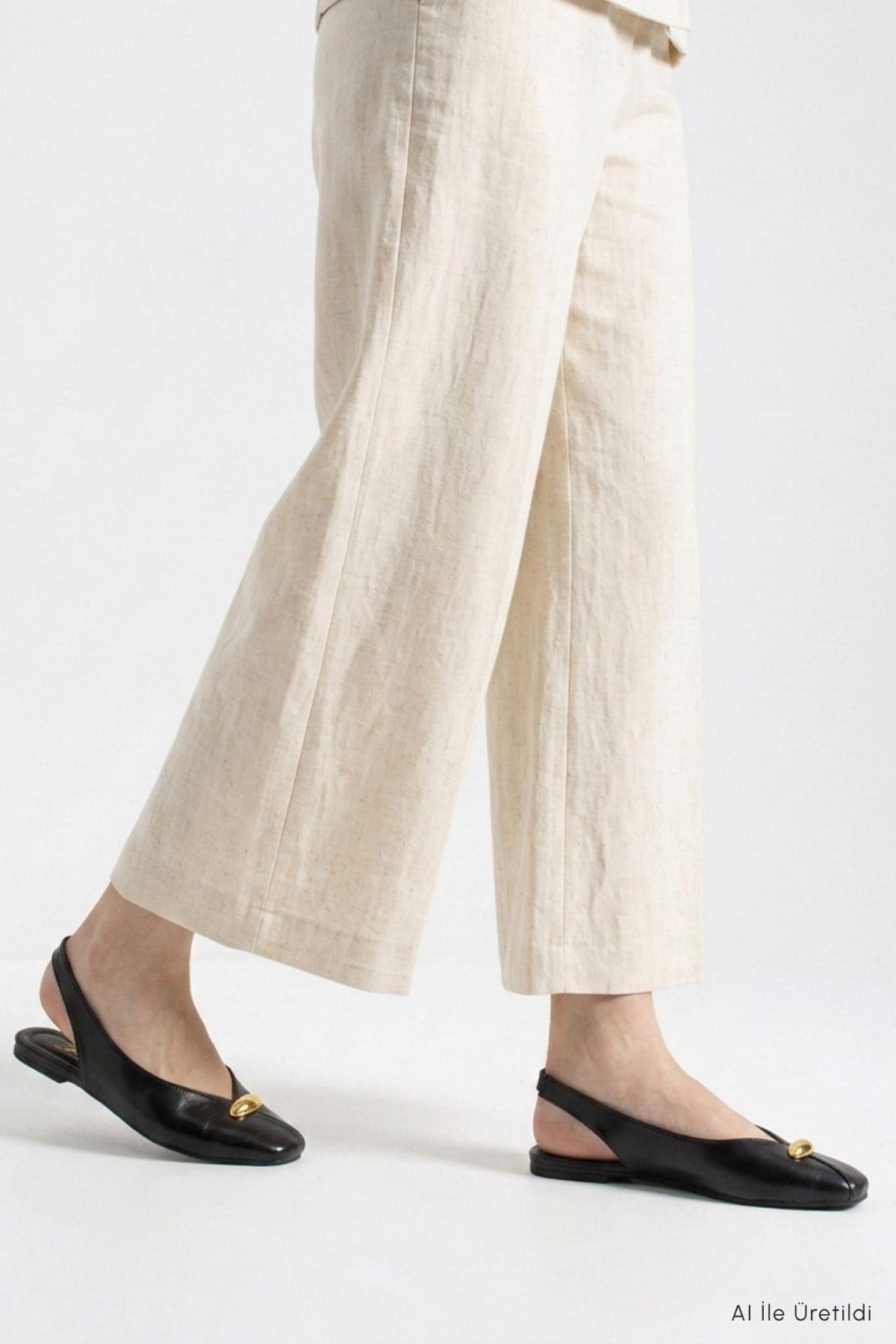 Babet Arkası Açık Toka Detay 161 Siyah - RAYS